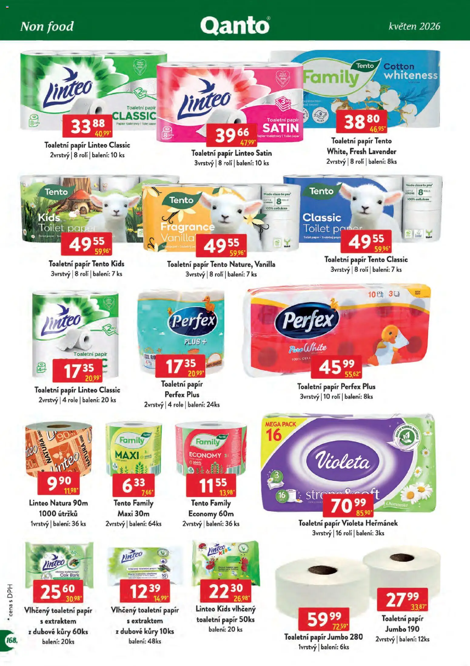 Astur & Qanto leták - Velkoobchod 05/2026 od 01.05.2026 | Strana: 168 | Produkty: Toaletní papír