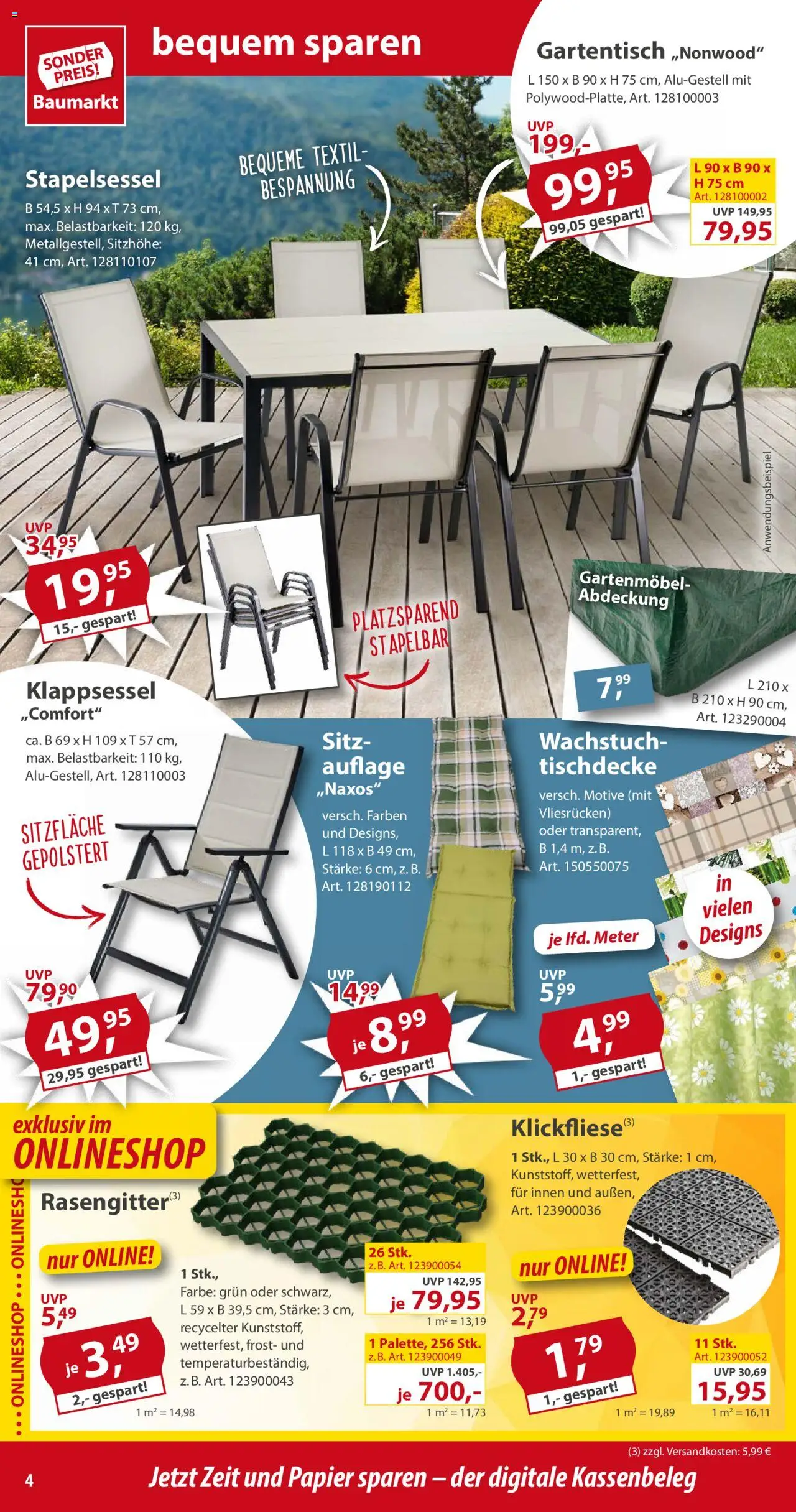 Sonderpreis Baumarkt Prospekt 	 - gültig ab dem 31.05.2025 | Seite: 4 | Produkte: Gartenmöbel