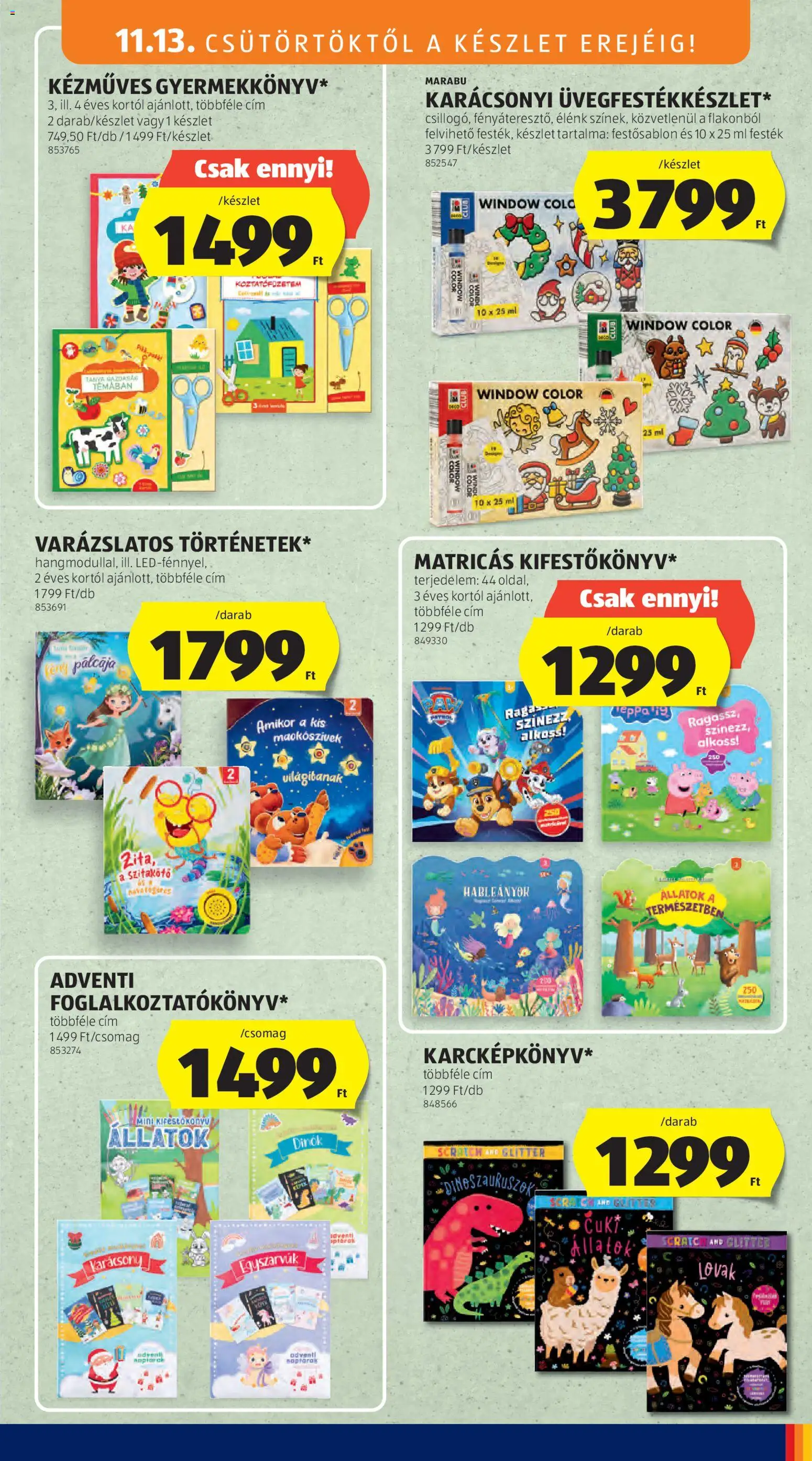 Aldi akciós ujság - amely érvényes a következő dátumtól: 13.11.2025 | Oldal: 7 | Termékek: Festék