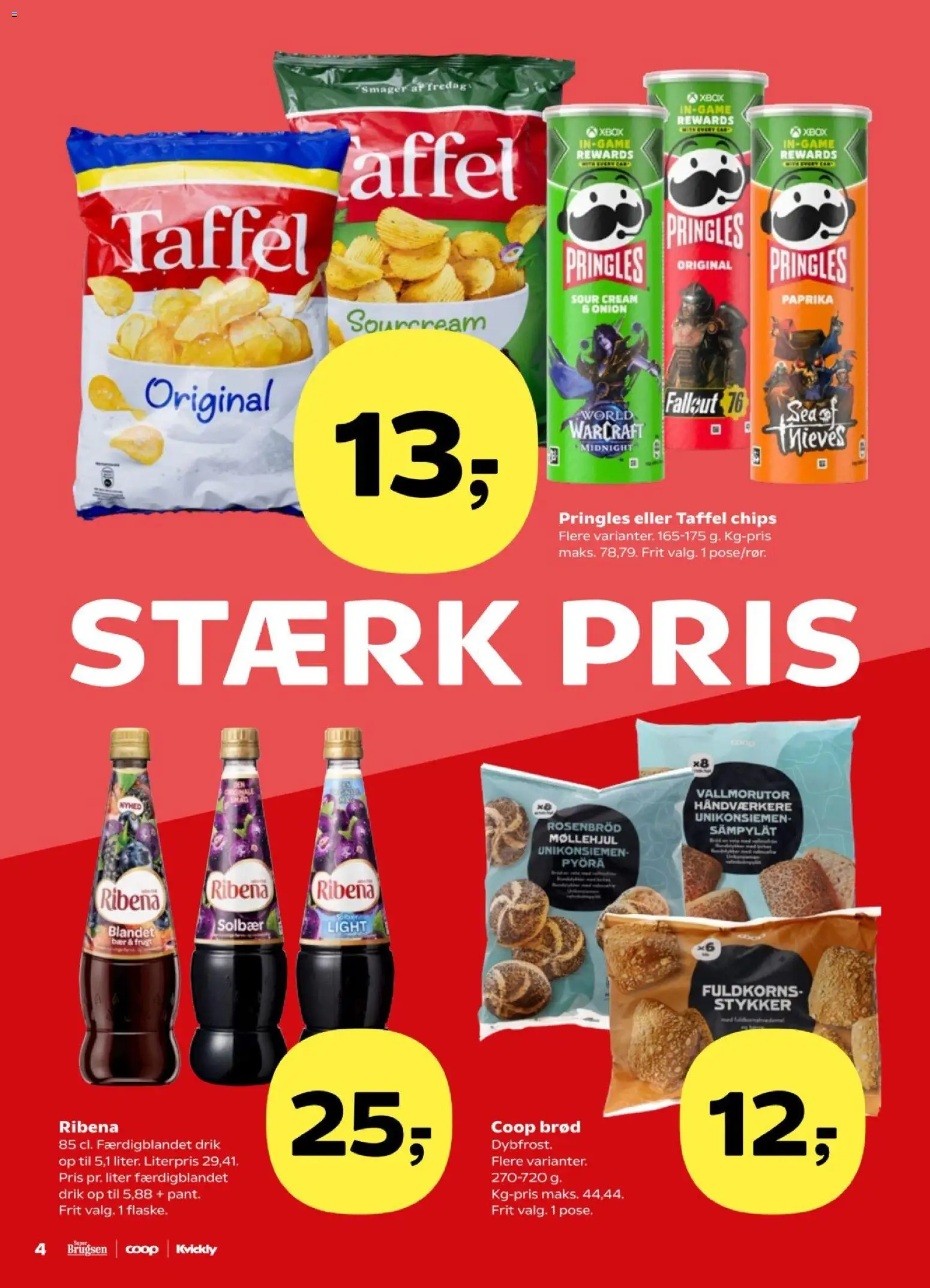 Super Brugsen tilbudsavis – gyldig fra 06.03.2026 | Side: 4 | Produkter: Brød, Chips, Xbox, Paprika