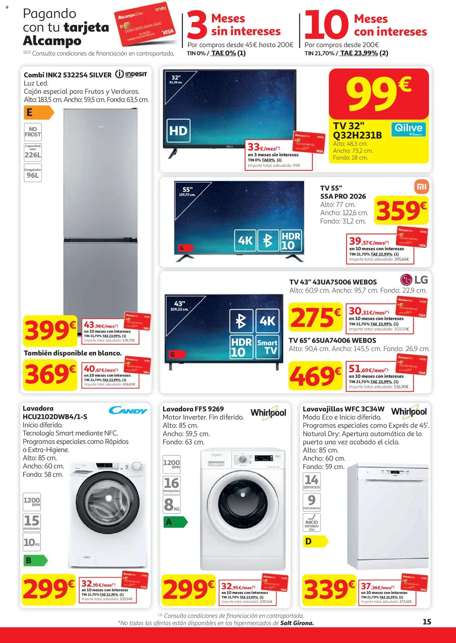 Alcampo - HP Unico │ válido desde el 29.12.2025 | Página: 15 | Productos: Lavadora, Lavavajillas, Combi