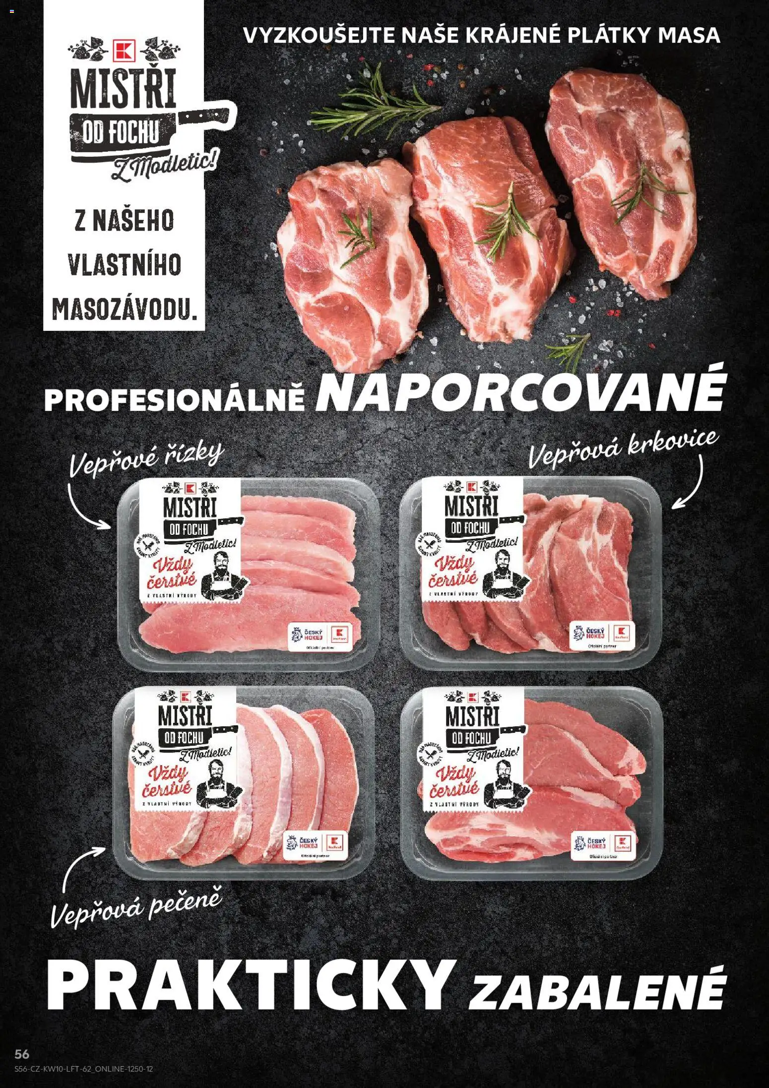 Kaufland leták od 04.03.2026 | Strana: 56 | Produkty: Vepřové řízky, Vepřová pečeně, Krkovice, Vepřová krkovice