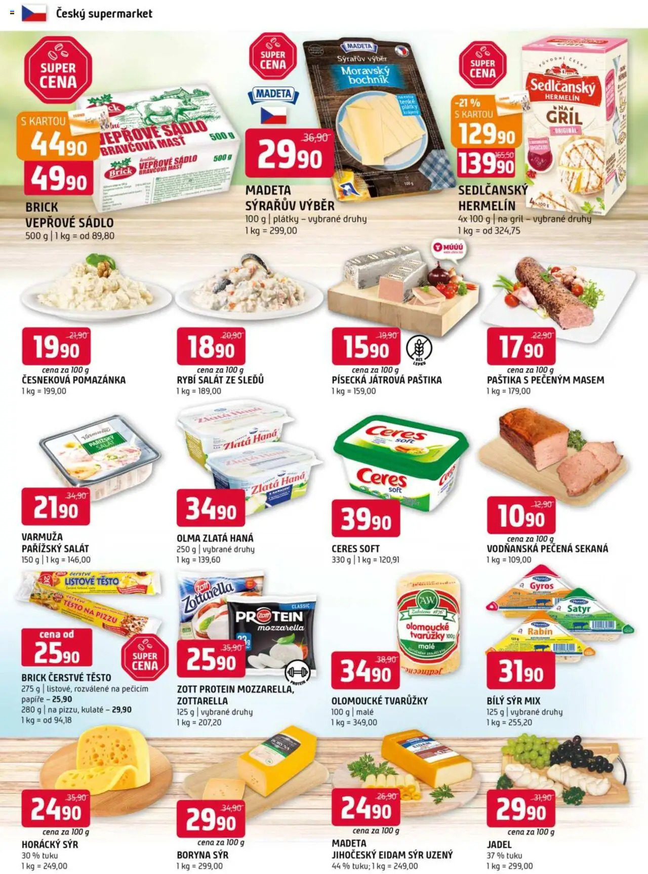 Terno leták - Tábor od 03.09.2025 | Strana: 4 | Produkty: Sádlo, Rybí salát, Sekaná, Mozzarella