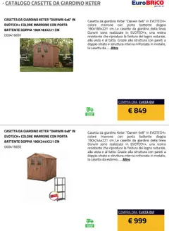 Anteprima del volantino Eurobrico Casette da Giardino Keter catalogo valido a partire dal 23.07.2025 | Pagina: 15 | Prodotti: Casette da Giardino