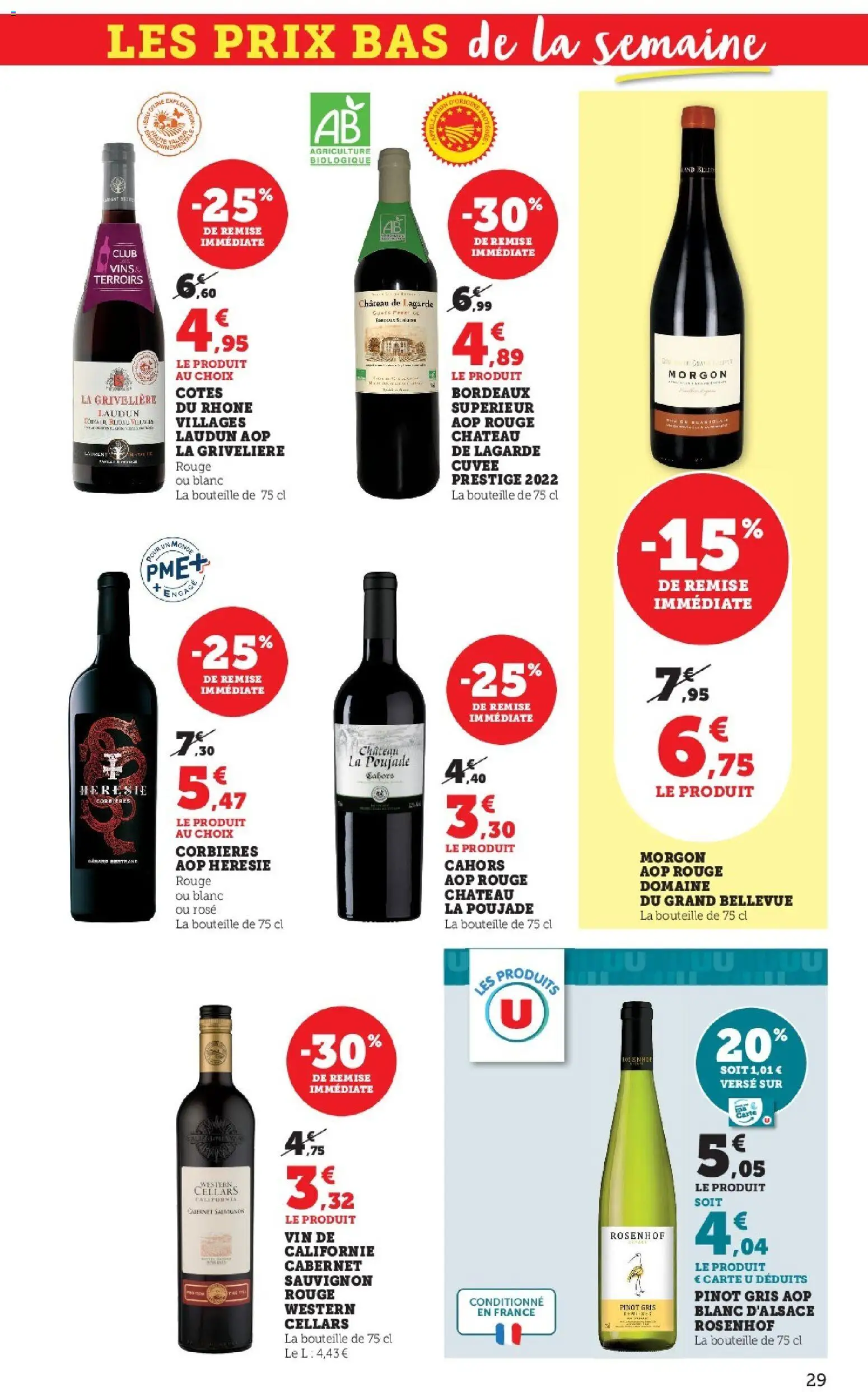 {H1} | Page: 29 | Produits: Vin, Thé