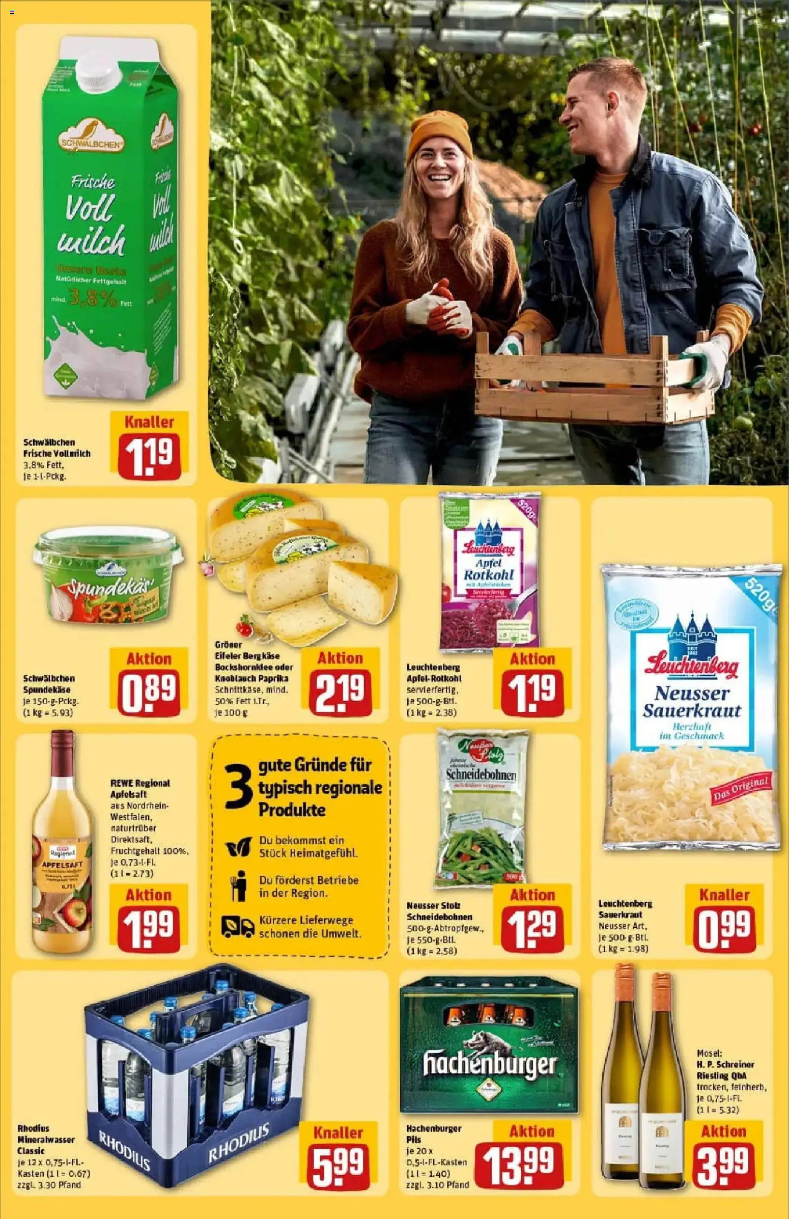 Rewe prospekt Diez	 – gültig ab 26.01.2026 | Seite: 27 | Produkte: Käse, Apfelsaft, Mineralwasser, Paprika