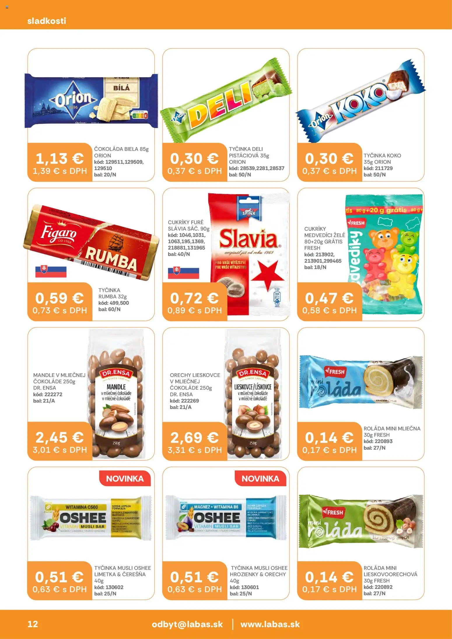 Nové Labaš akcie – leták je platný od 30.01.2026 | Strana: 12 | Produkty: Limetka, Čokoláda, Orechy, Mandle