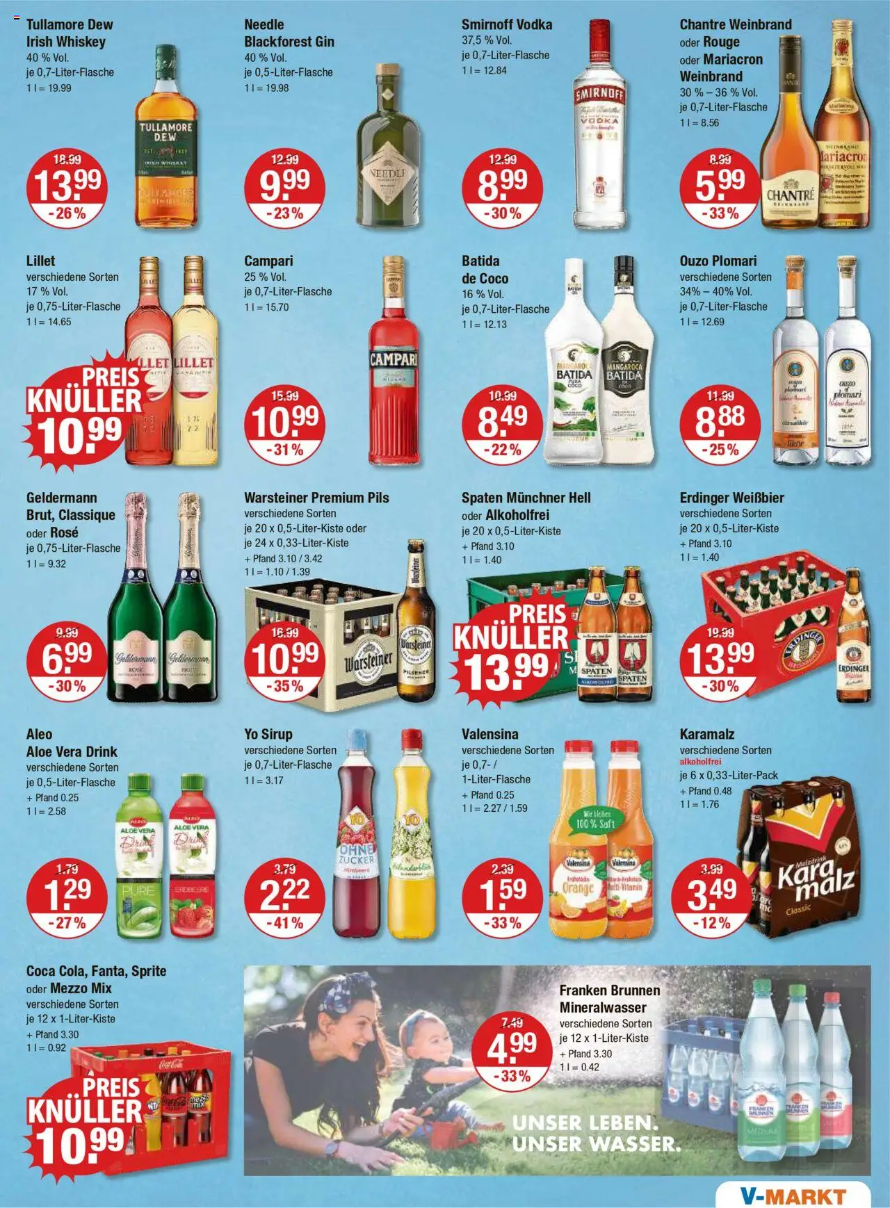 V-Markt - Hallertau / Oberpfalz – gültig ab 02.10.2025 | Seite: 9 | Produkte: Sprite, Weißbier, Mariacron, Ouzo plomari
