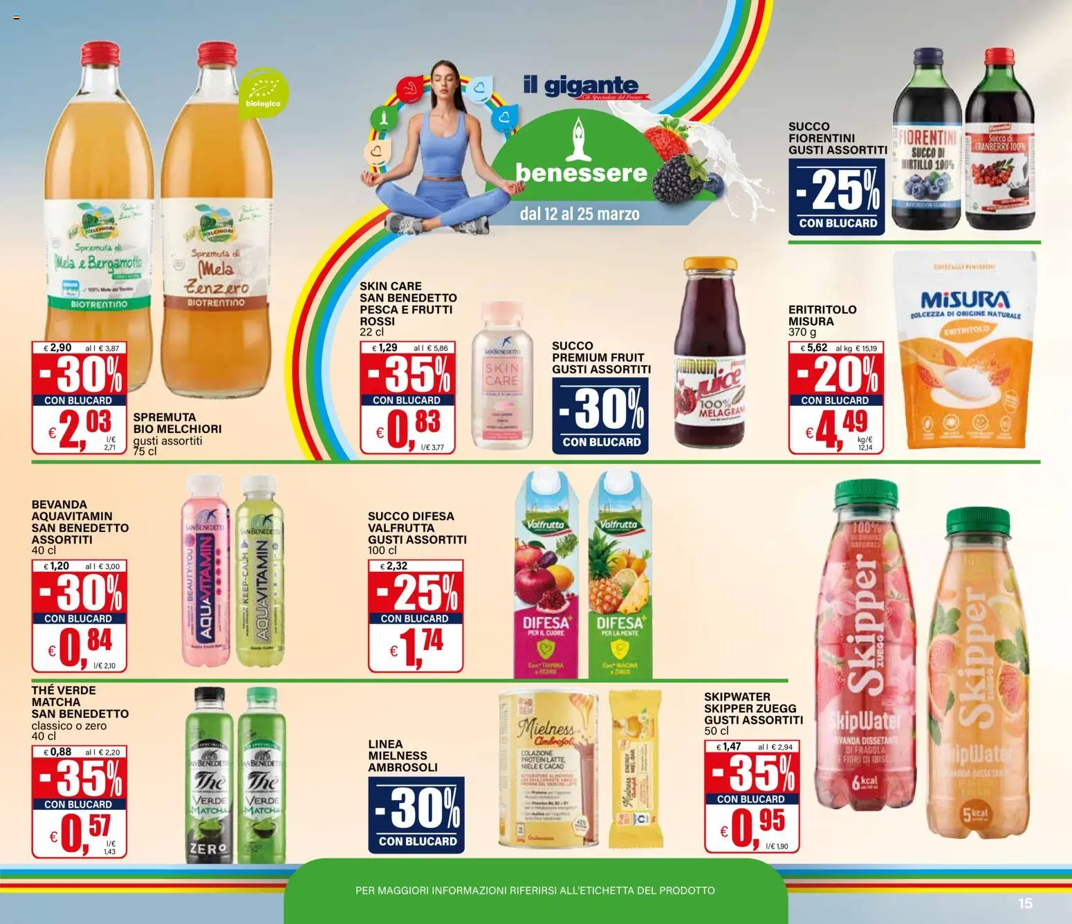 Volantino Il Gigante del 12.03.2026 | Pagina: 15 | Prodotti: Mele, Pesca, The, Cacao