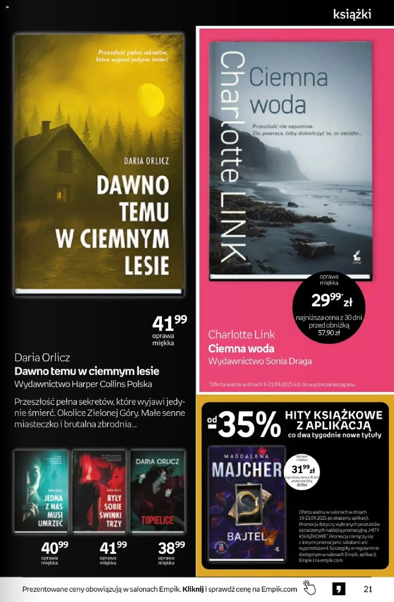 Empik promocje - Tom kultury Książki od 10.09.2025 | Strona: 21 | Produkty: Książki, Woda