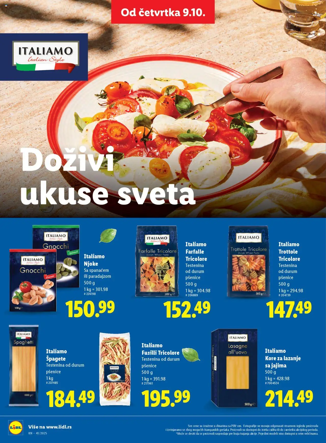 Lidl katalog - važi od 09.10.2025 | Strana: 32 | Proizvode: Testenina, Njoke, Lazanje
