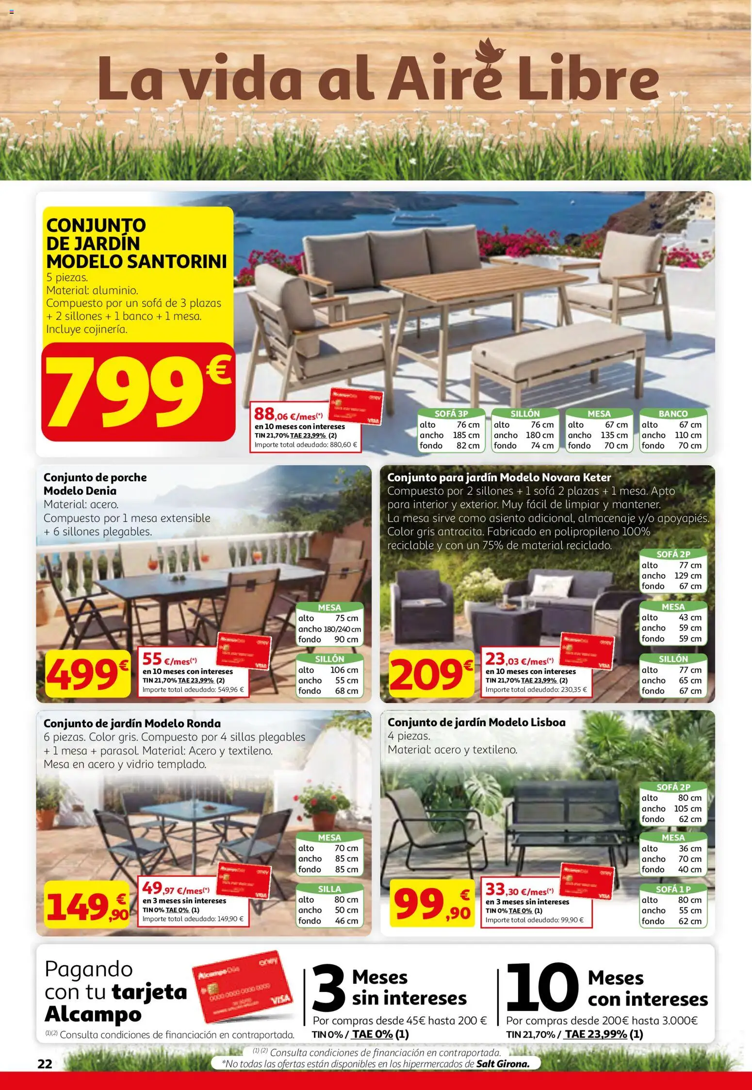 Alcampo  HPU Actívate en Primavera │ válido desde el 12.03.2026 | Página: 20 | Productos: Mesa extensible, Sofá, Sillón, Silla