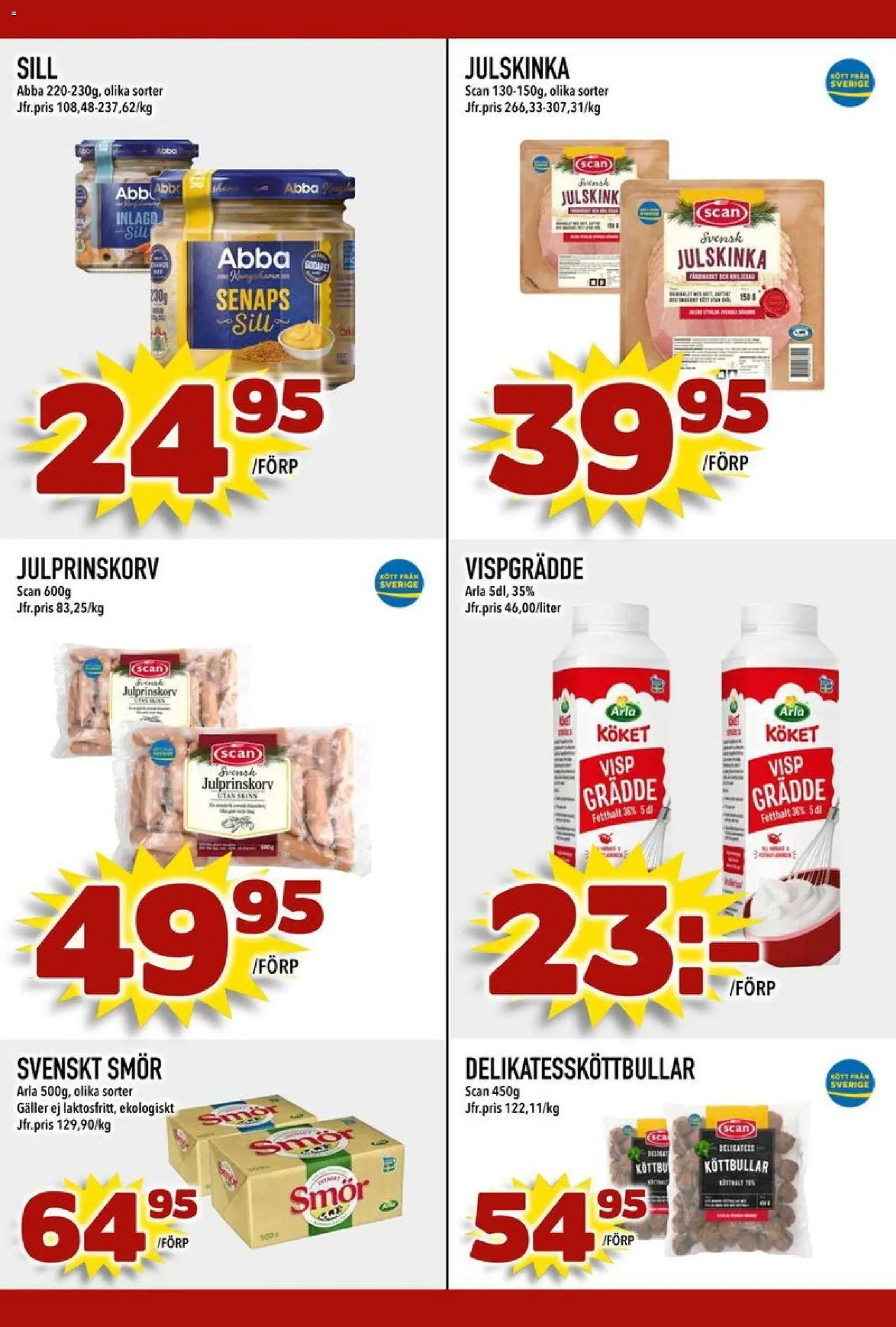 Din Mat reklamblad aktuell från 15.12.2025 | Sida: 7 | Produkter: Visp, Sill, Smör, Grädde