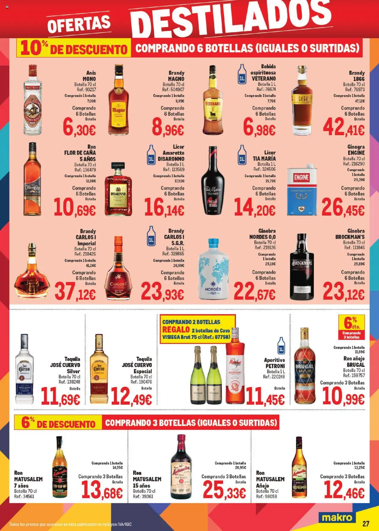 Makro - Precios Canarias │ válido desde el 06.10.2025 | Página: 27 | Productos: Licor, Ron, Ginebra, Μαύρο πιπέρι