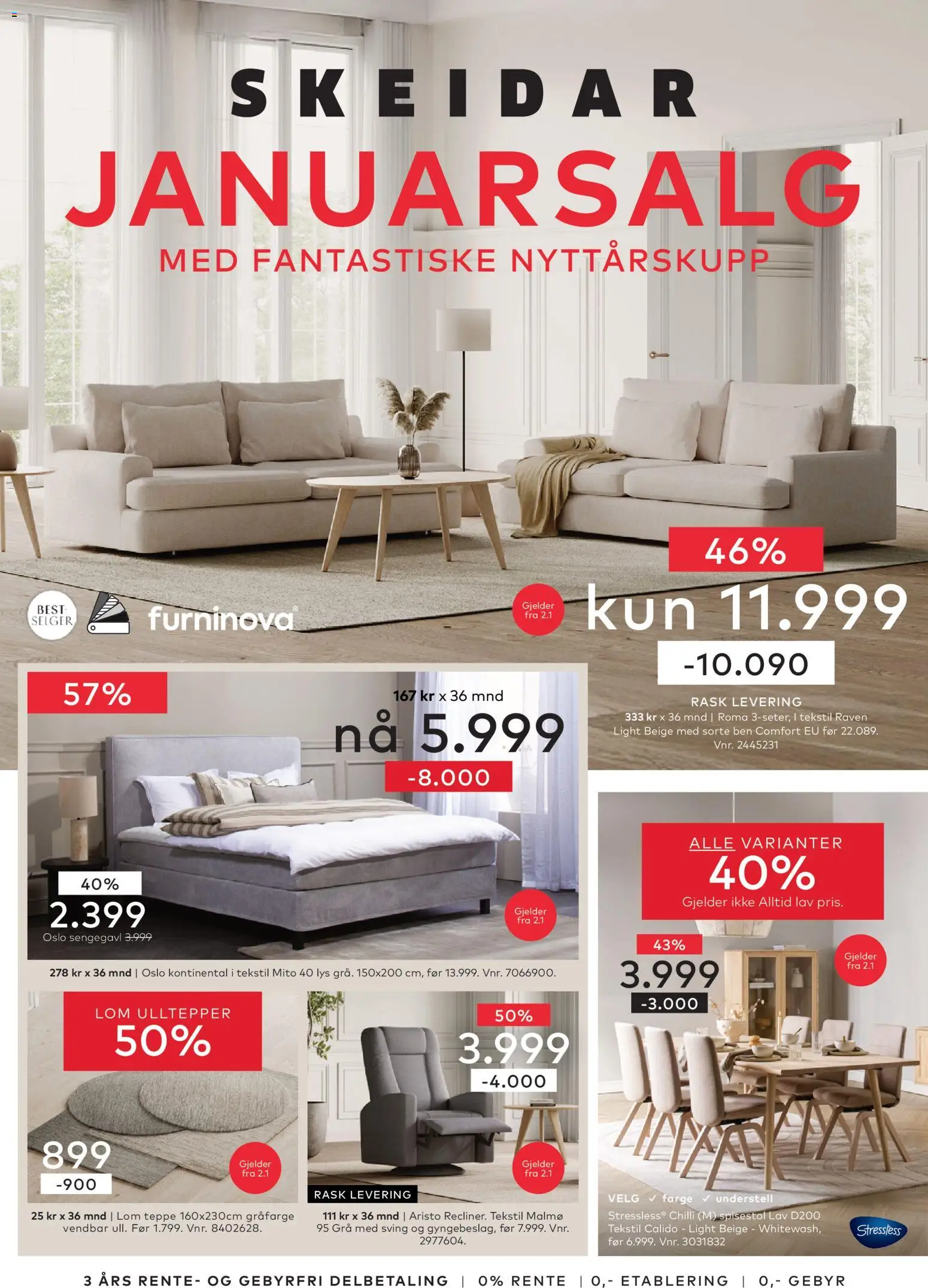 {H1} | Side: 1 | Produkter: Spisestol, Lys, Sengegavl, Teppe