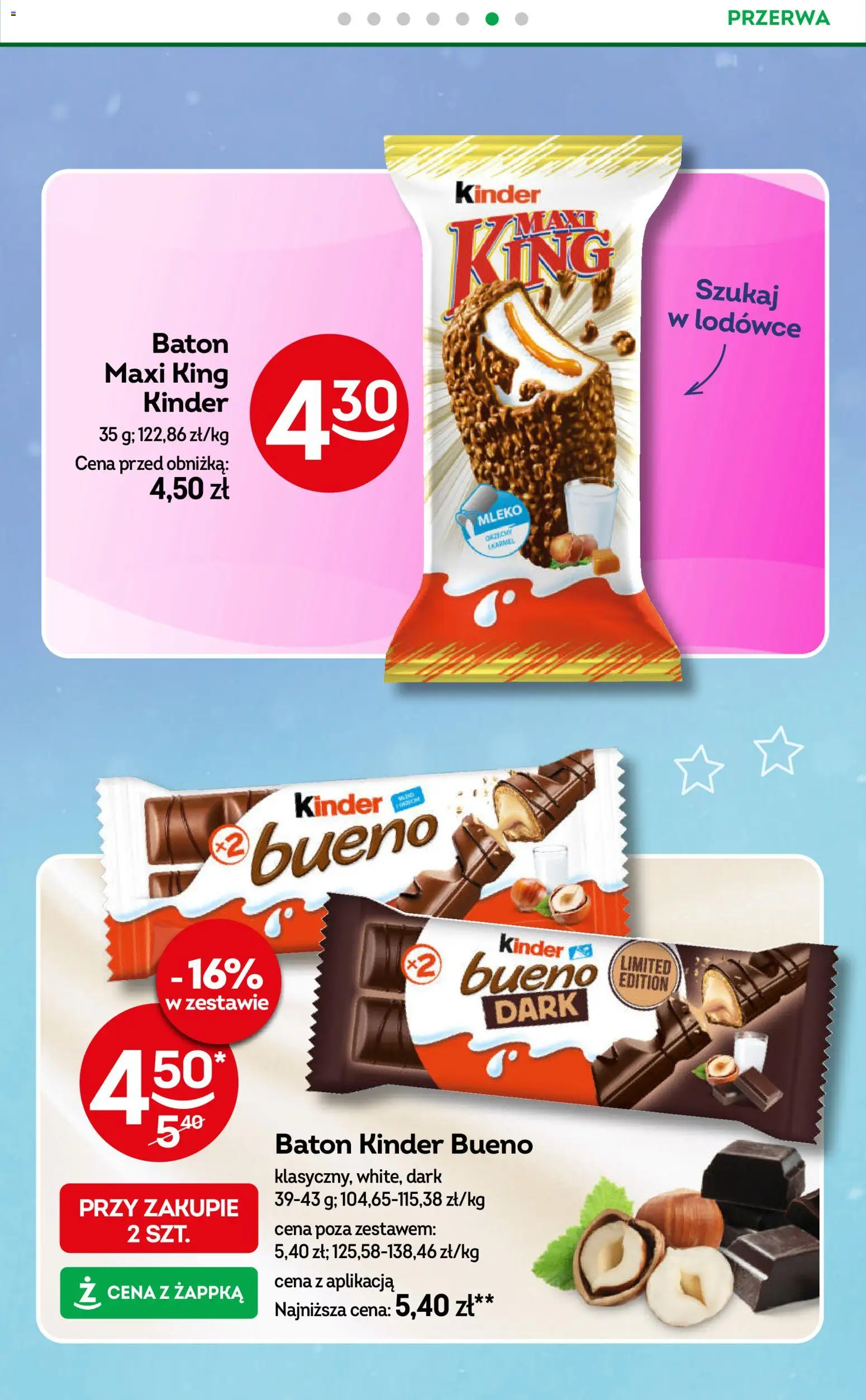 Żabka Gazetka od 25.02.2026 | Strona: 57 | Produkty: Kinder Bueno, Baton, Mleko