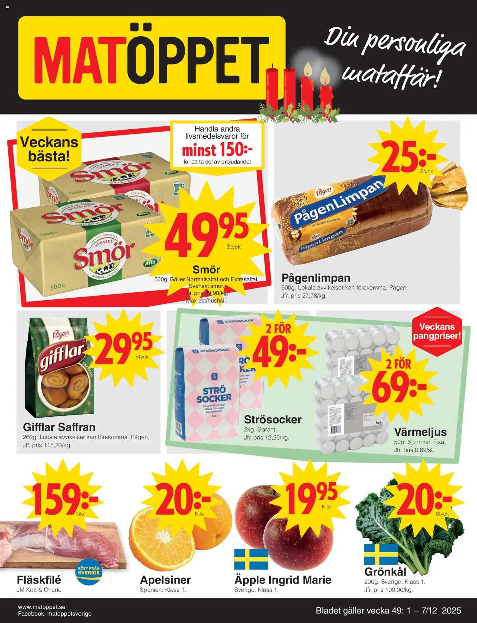 Matöppet reklamblad aktuell från 01.12.2025 | Sida: 1