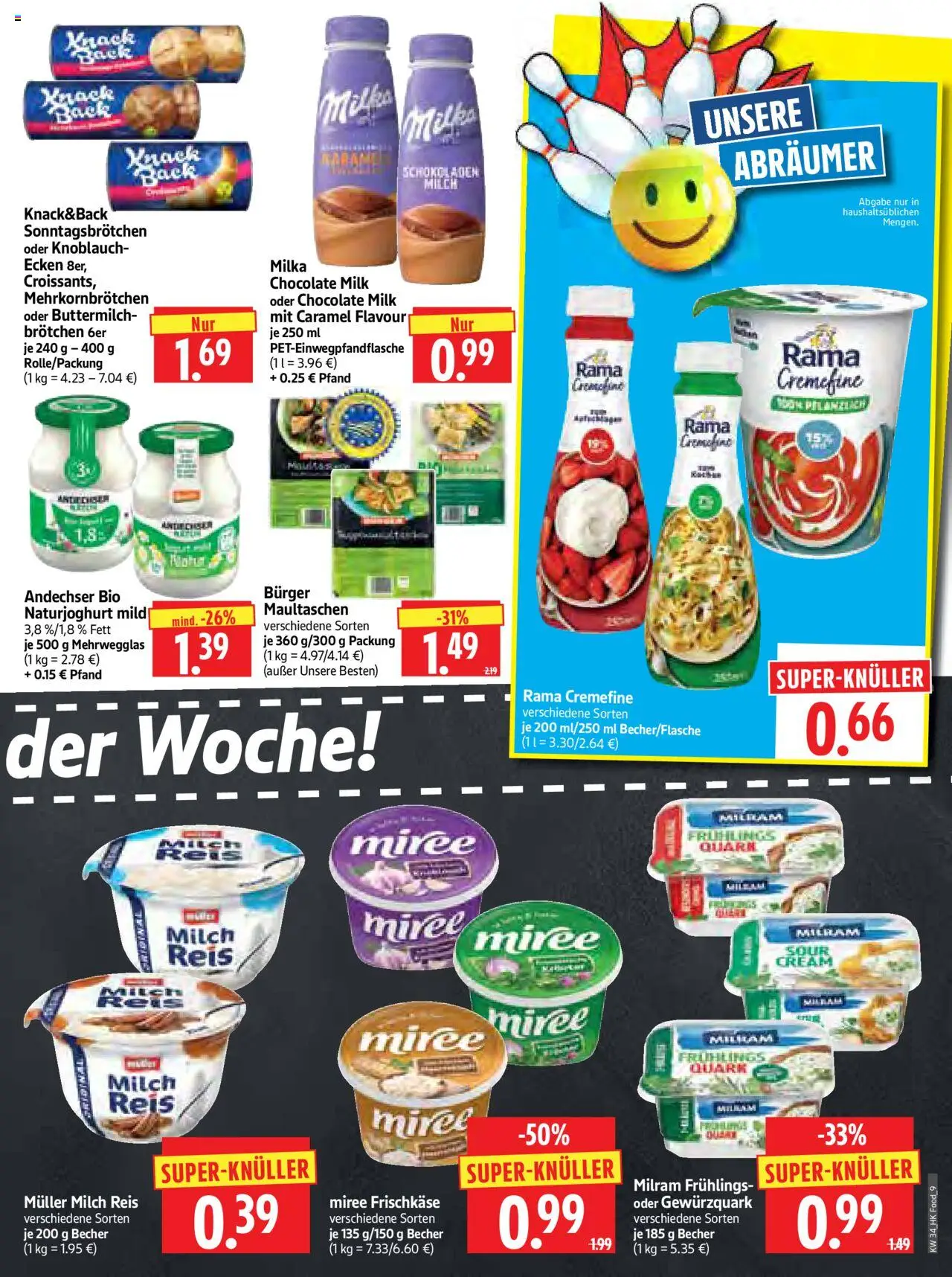 HERKULES Prospekt 	 - gültig ab dem 18.08.2025 | Seite: 9 | Produkte: Rama, Milch, Rama cremefine, Knoblauch