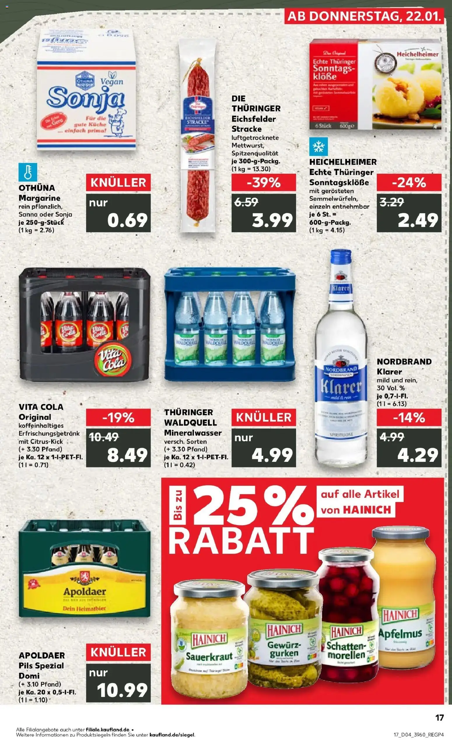 Kaufland prospekt Sondershausen	 – gültig ab 22.01.2026 | Seite: 2 | Produkte: Küche, Apple, Vita cola, Gurken