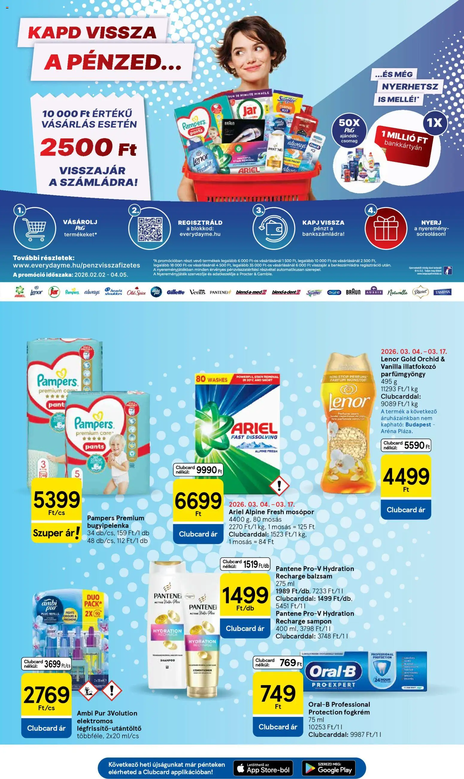 Tesco akciós ujság - amely érvényes a következő dátumtól: 12.03.2026 | Oldal: 31 | Termékek: Ariel, Parfüm, Sampon, Mosópor