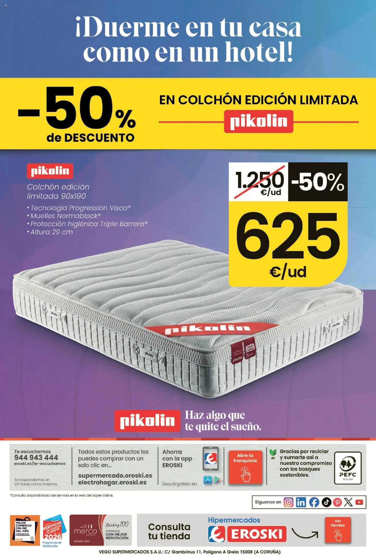 Eroski Oh Qué tecno │ válido desde el 23.04.2026 | Página: 8 | Productos: Té, Colchon