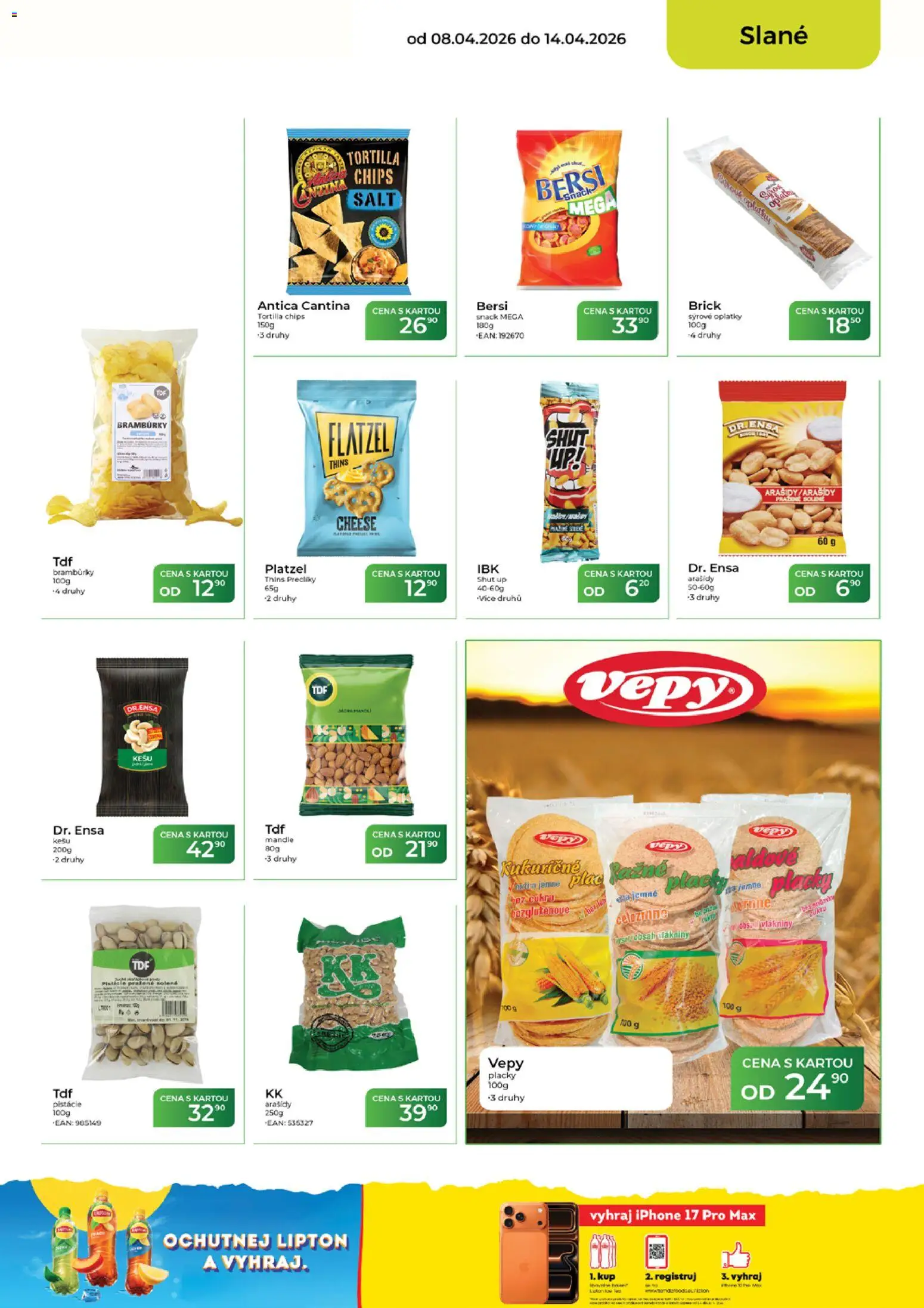 Tamda Foods leták od 08.04.2026 | Strana: 37 | Produkty: Tortilla chips, Pistácie, Mandle, Oplatky
