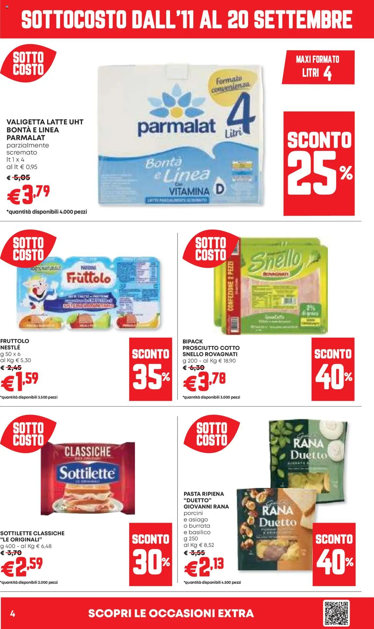 Volantino Panorama del 11.09.2025 | Pagina: 4 | Prodotti: Prosciutto, Pasta, Basilico, Valigetta