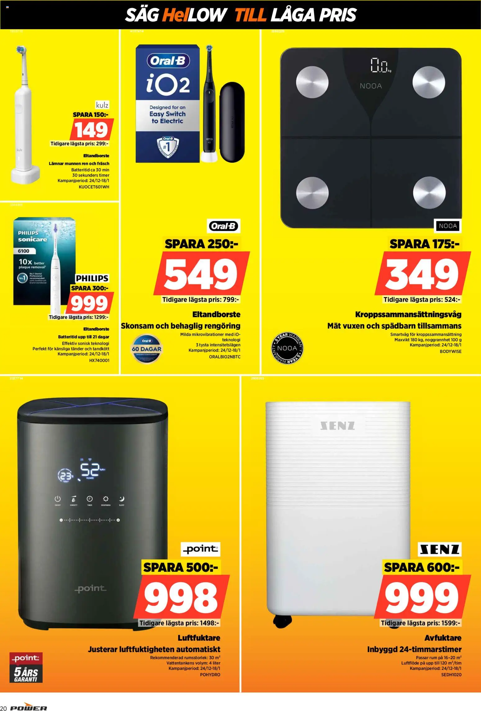 Power reklamblad aktuell från 12.01.2026 | Sida: 20 | Produkter: Eltandborste, Såg