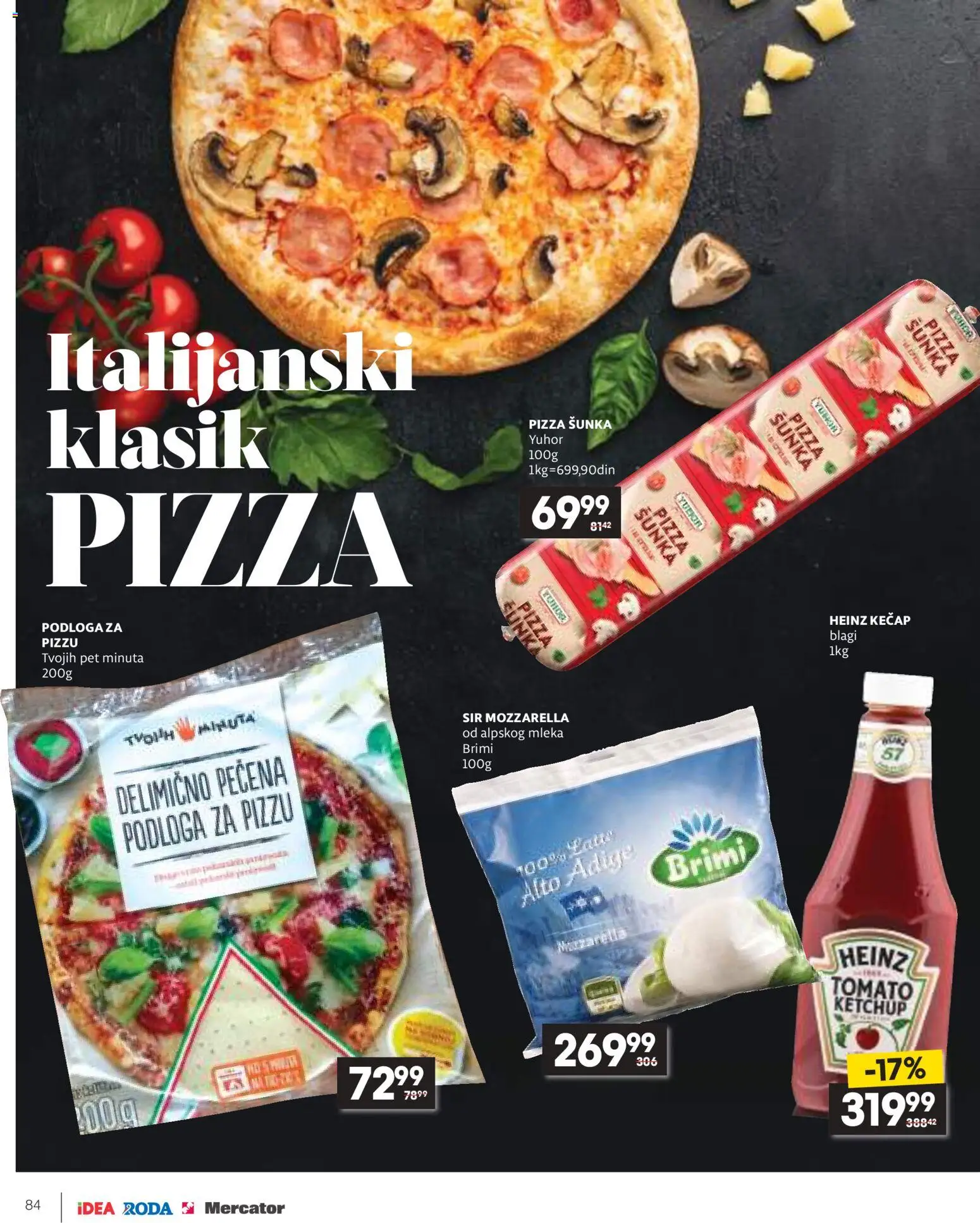 Roda katalog - važi od 09.04.2026 | Strana: 84 | Proizvode: Sir, Mozzarella, Šunka, Heinz