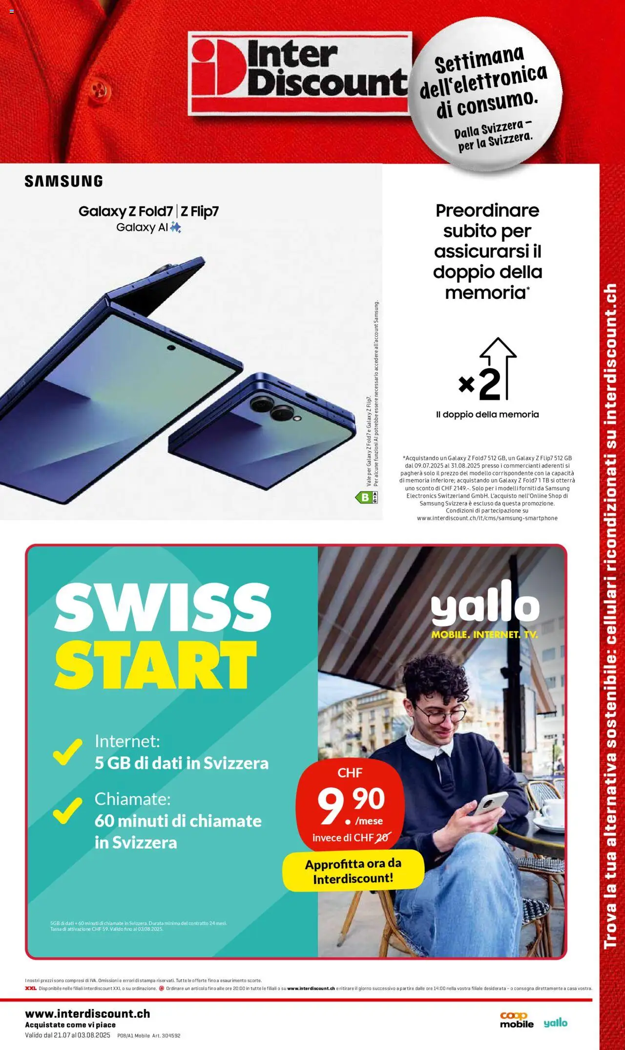 Interdiscount Aktionen IT ab 21.07.2025 | Seite: 1 | Produkte: Samsung