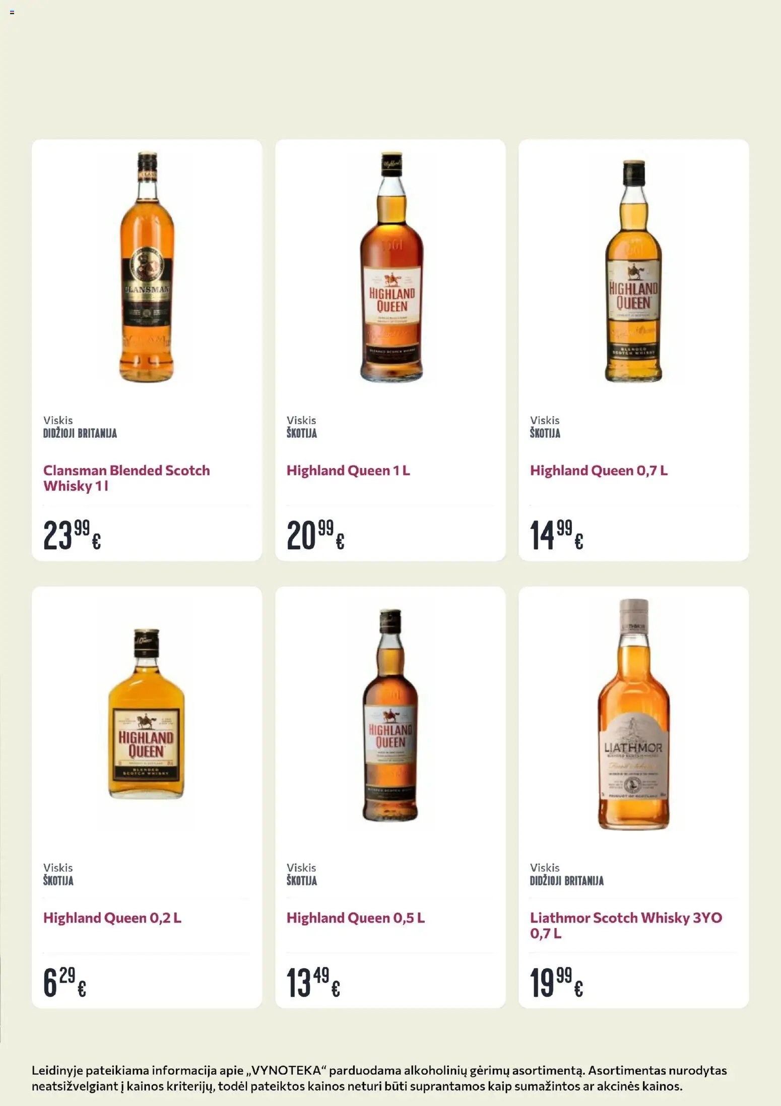 VYNOTEKA akcijos nuo 09.03.2026 | Puslapis: 6 | Prekių: Viskis
