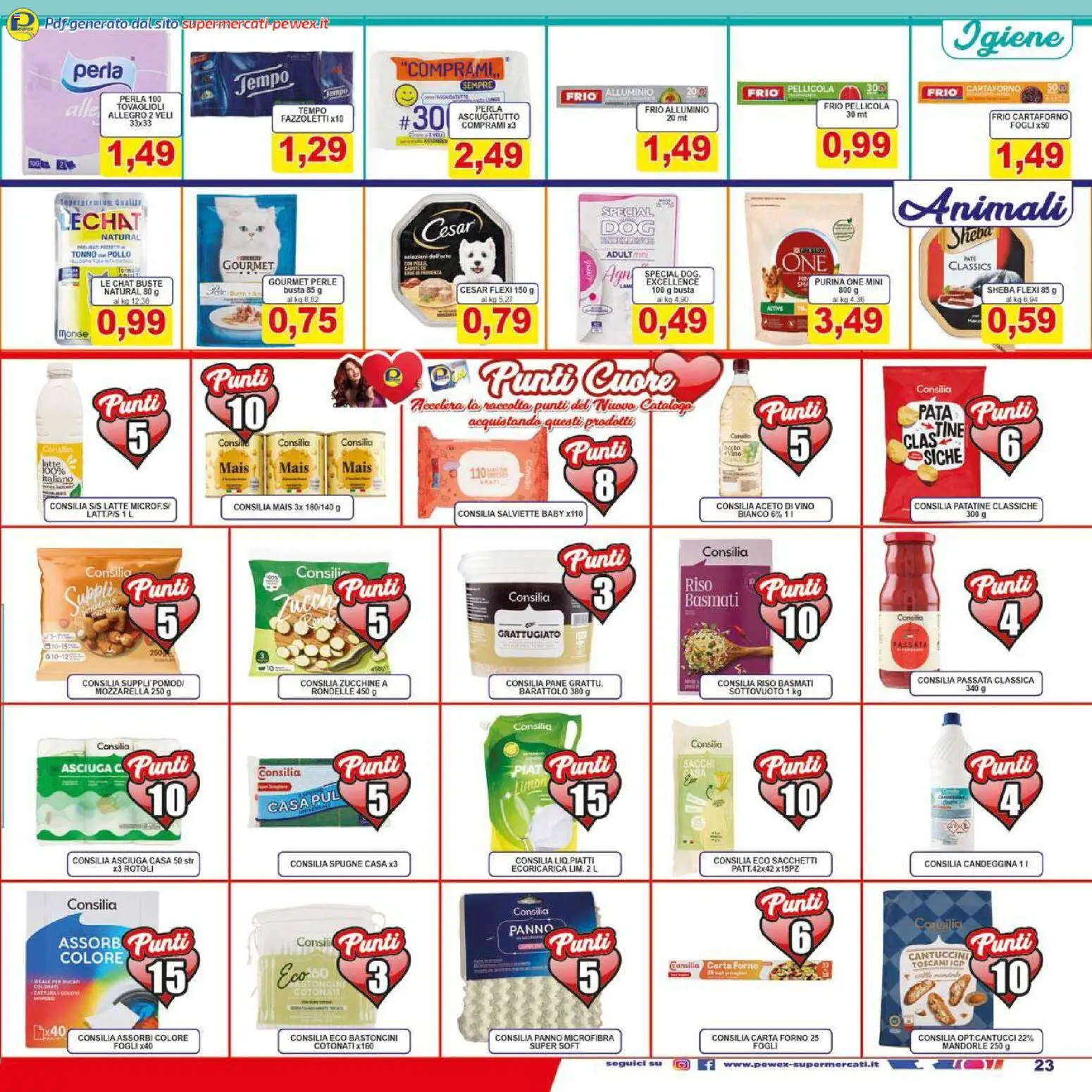 Volantino Pewex del 26.01.2026 | Pagina: 23 | Prodotti: Paté, Riso Basmati, Patatine, Alluminio