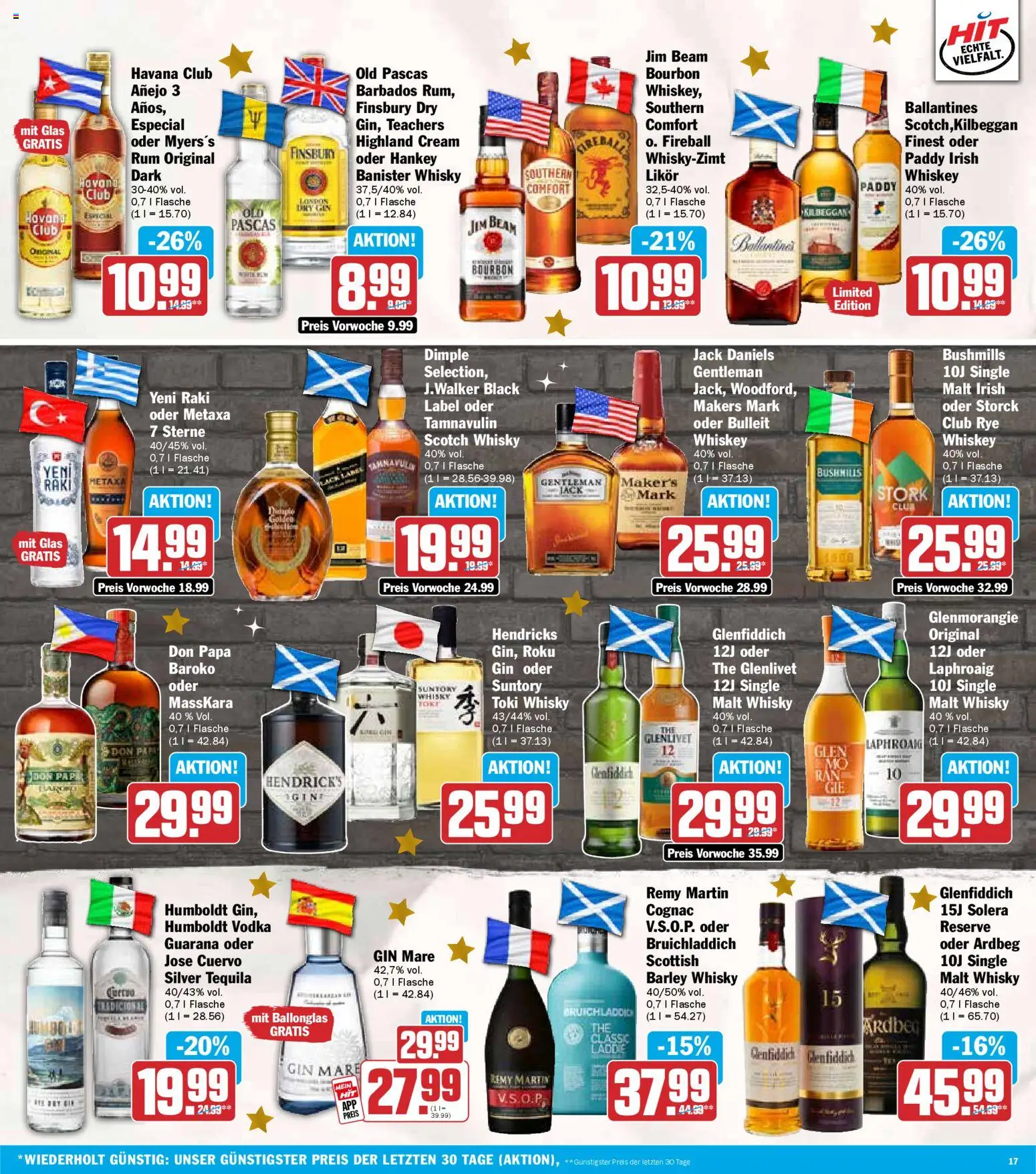 HIT - Berlin – gültig ab 01.12.2025 | Seite: 17 | Produkte: Whisky, Jim beam, Tequila, Southern comfort