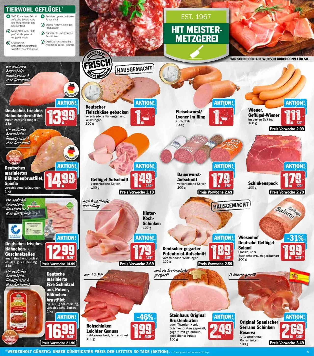 HIT - Mecklenburg-Vorpommern - gültig ab dem 18.08.2025 | Seite: 5 | Produkte: Krustenbraten, Chili, Serrano schinken, Schinken