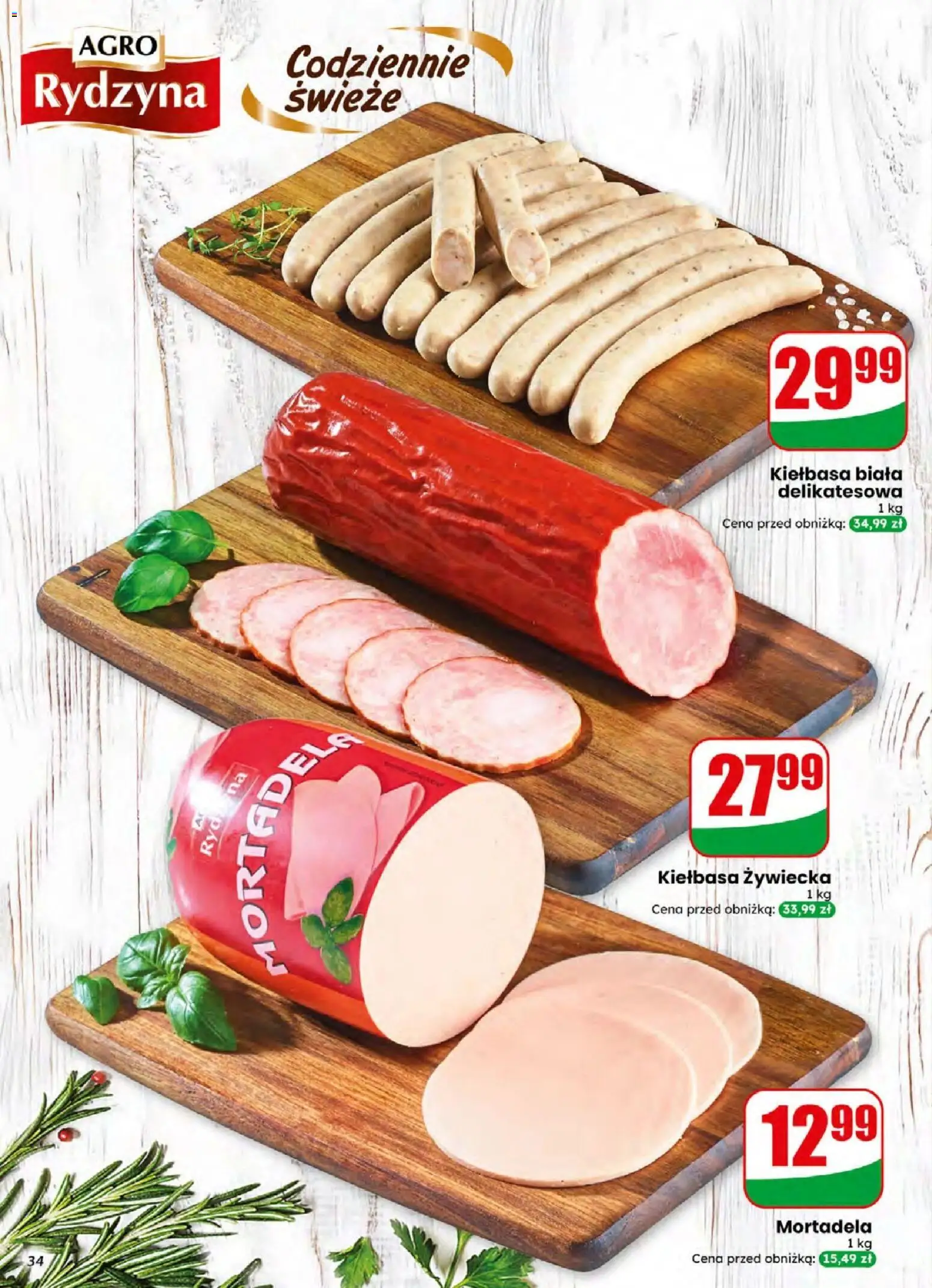 Dino gazetka od 15.04.2026 | Strona: 34 | Produkty: Kiełbasa, Mortadela