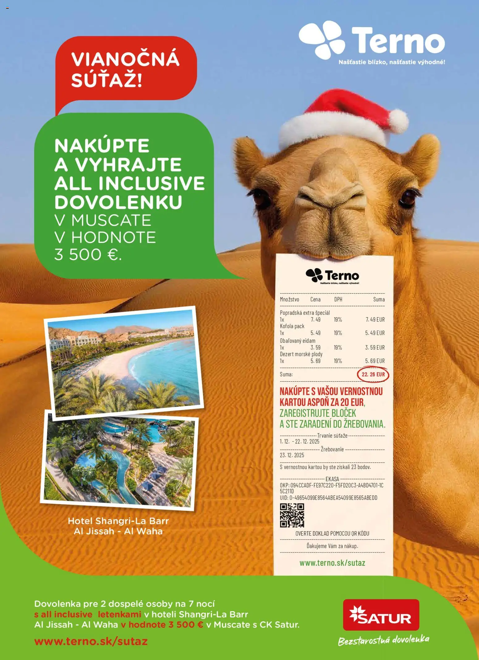 Nové Terno akcie – leták je platný od 11.12.2025 | Strana: 23 | Produkty: Eidam, Kofola, Morské plody