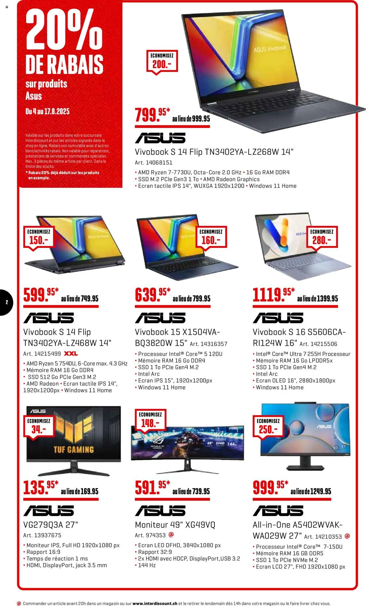 Interdiscount Aktionen FR ab 04.08.2025 | Seite: 2 | Produkte: Usb