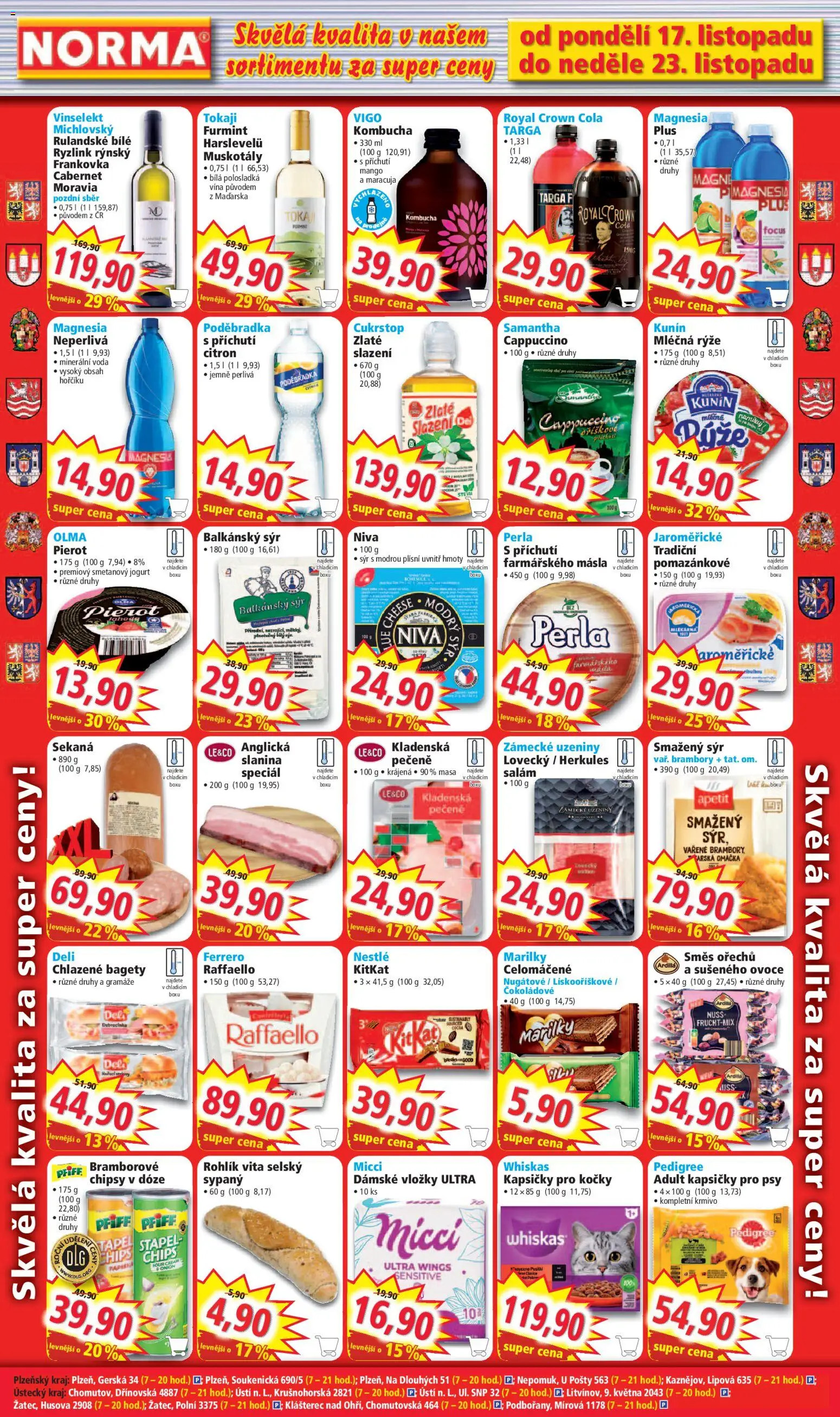 Norma leták od 17.11.2025 | Strana: 6 | Produkty: Kapsičky pro kočky, Směs ořechů, Chipsy, Tokaji