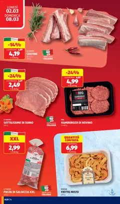 Anteprima del volantino PASTA DI SALSICCIA XXL, Pasta di salsiccia XXL, 400 g, 100% carne italiana valido a partire dal 02.03.2026 | Pagina: 4