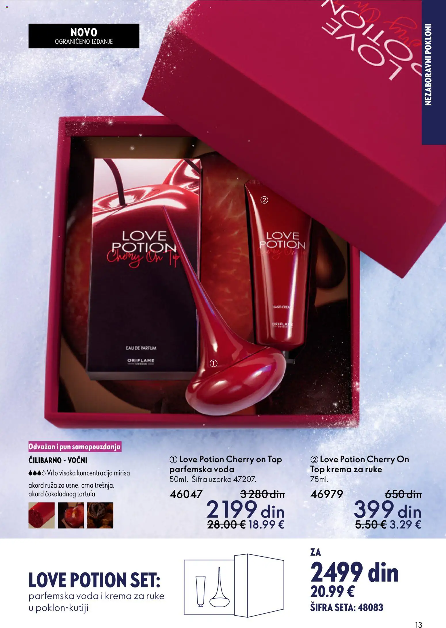 Oriflame katalog - važi od 10.12.2025 | Strana: 13 | Proizvode: Voda, Krema, Krema za ruke
