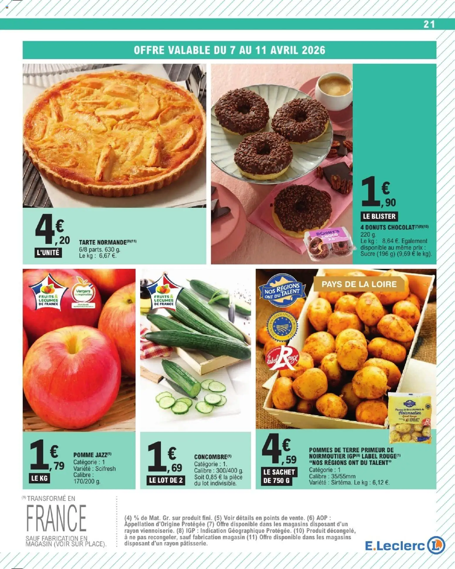 {H1} | Page: 21 | Produits: Sucre, Pomme, Pommes, Pommes de terre