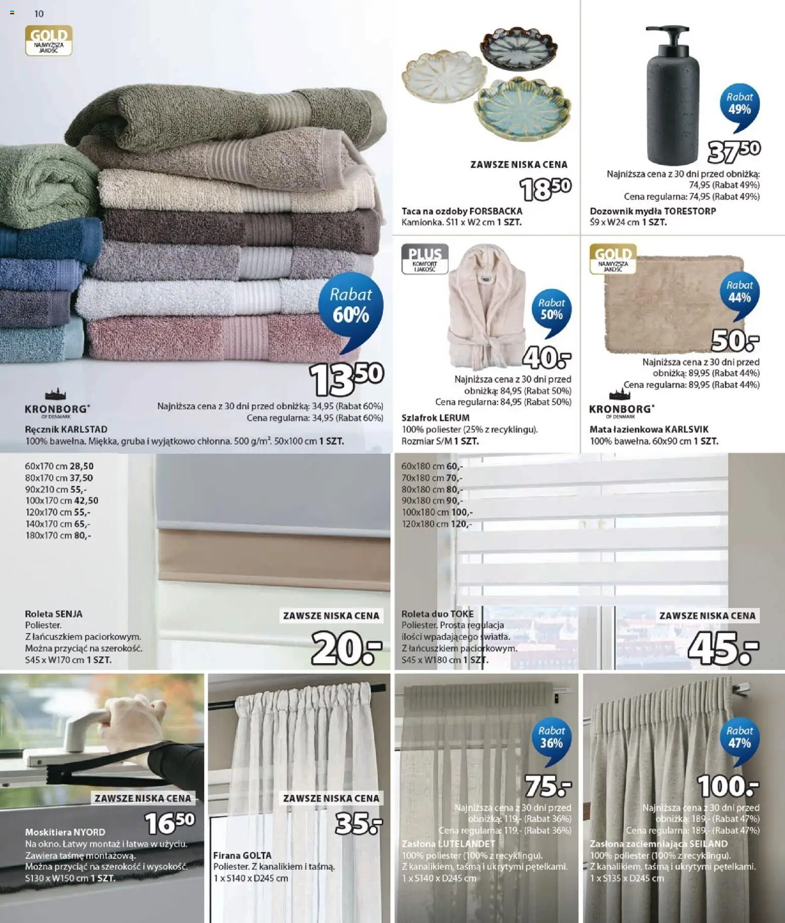 JYSK gazetka od 18.03.2026 | Strona: 10 | Produkty: Szlafrok, Mata łazienkowa