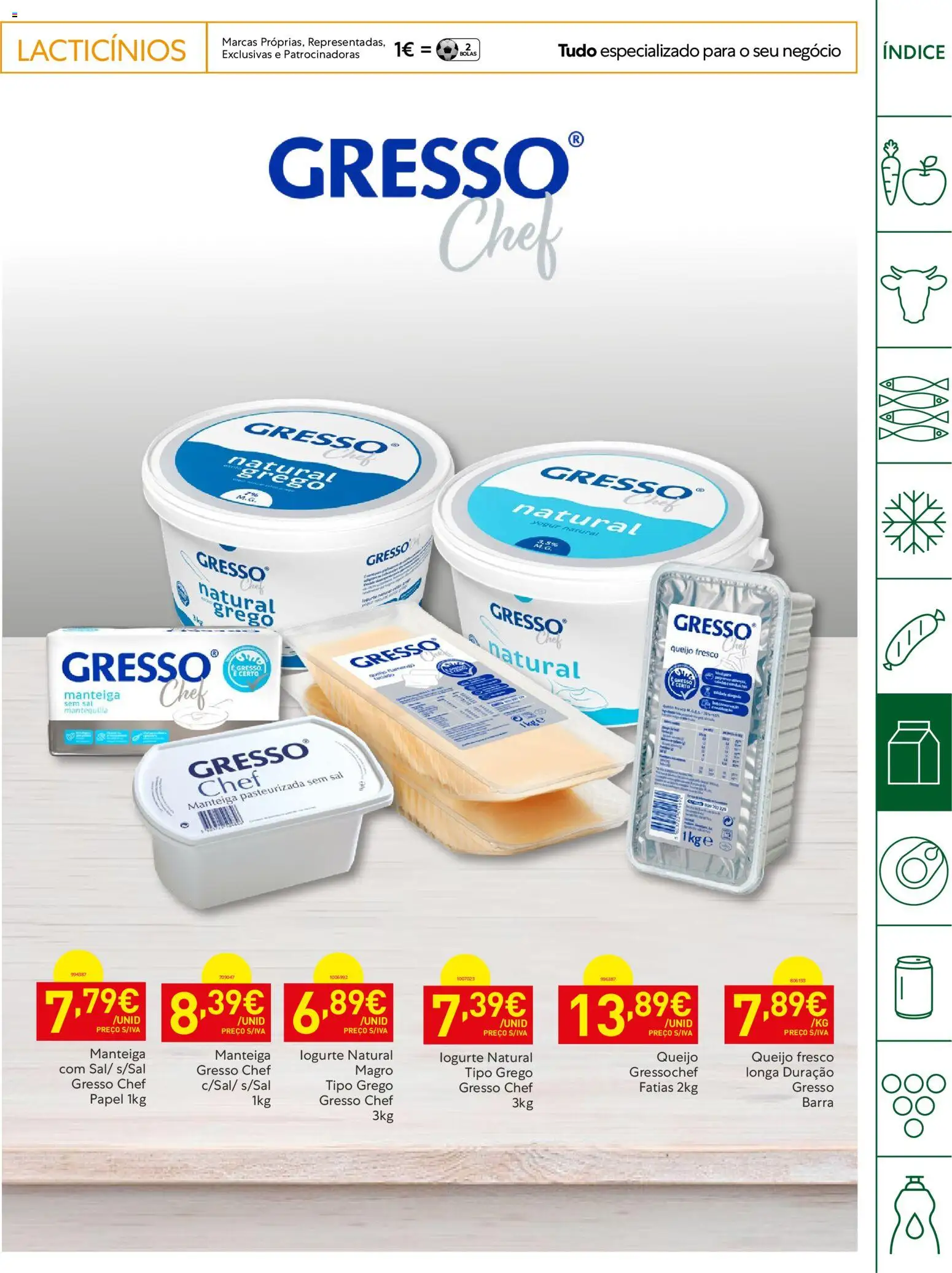 Recheio Horeca │ válido de 28.04.2026 | Página: 17 | Produtos: Sal, Manteiga, Queijo