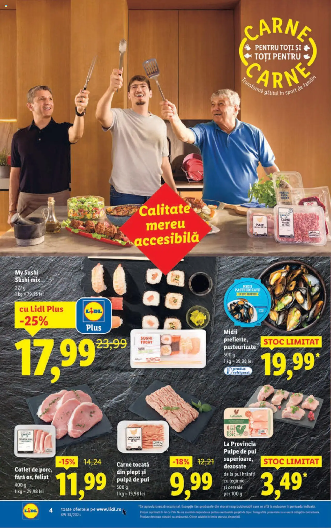 Noul catalog Lidl – valabil de la 15.09.2025 | Pagină: 4 | Produse: Lait de coco, Hacıyatmaz Kedi Oyuncağı, Carne tocată, Legume