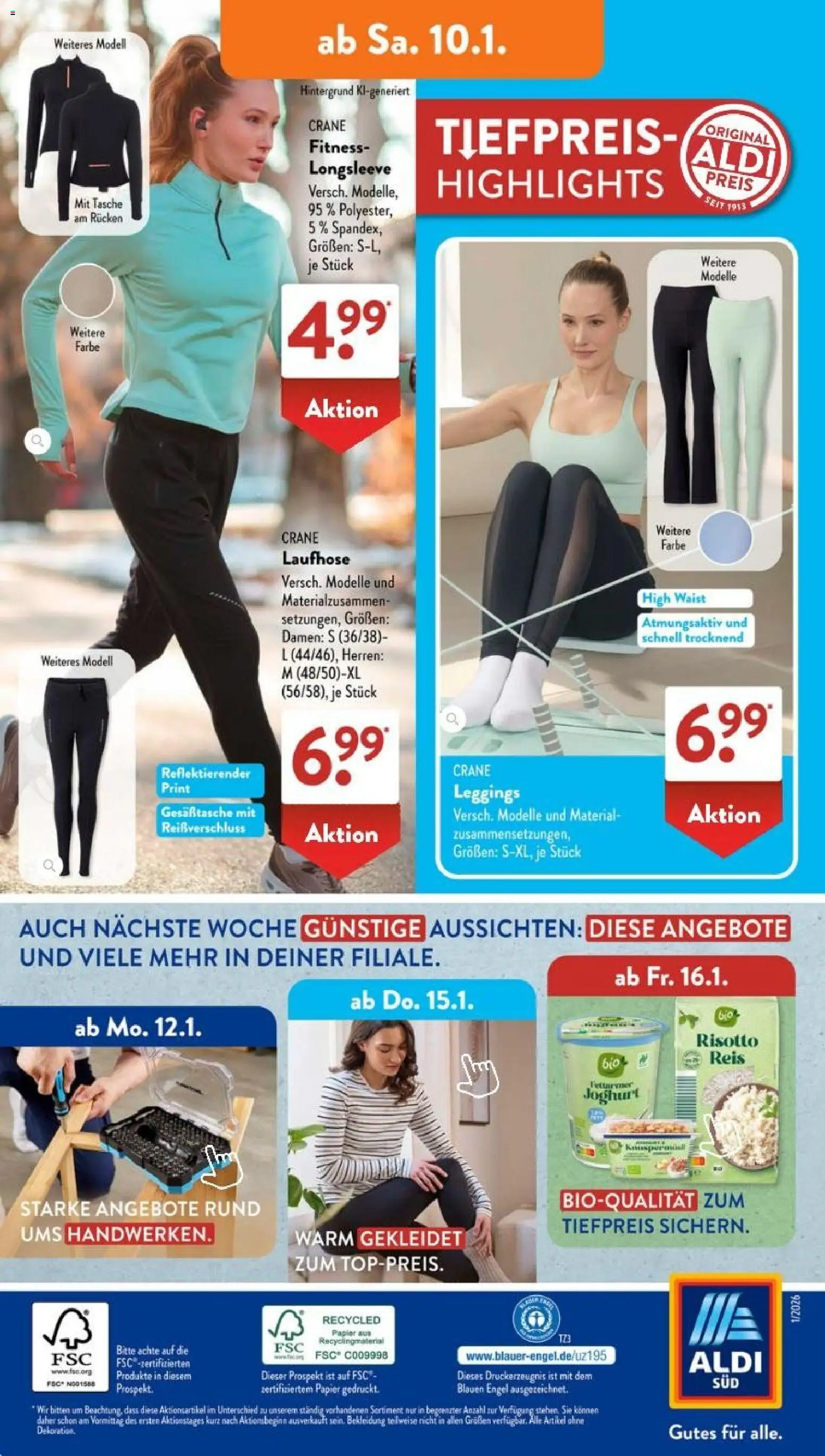 Aldi Süd Prospekt 	 – gültig ab 05.01.2026 | Seite: 30 | Produkte: Tasche, Leggings, Reis