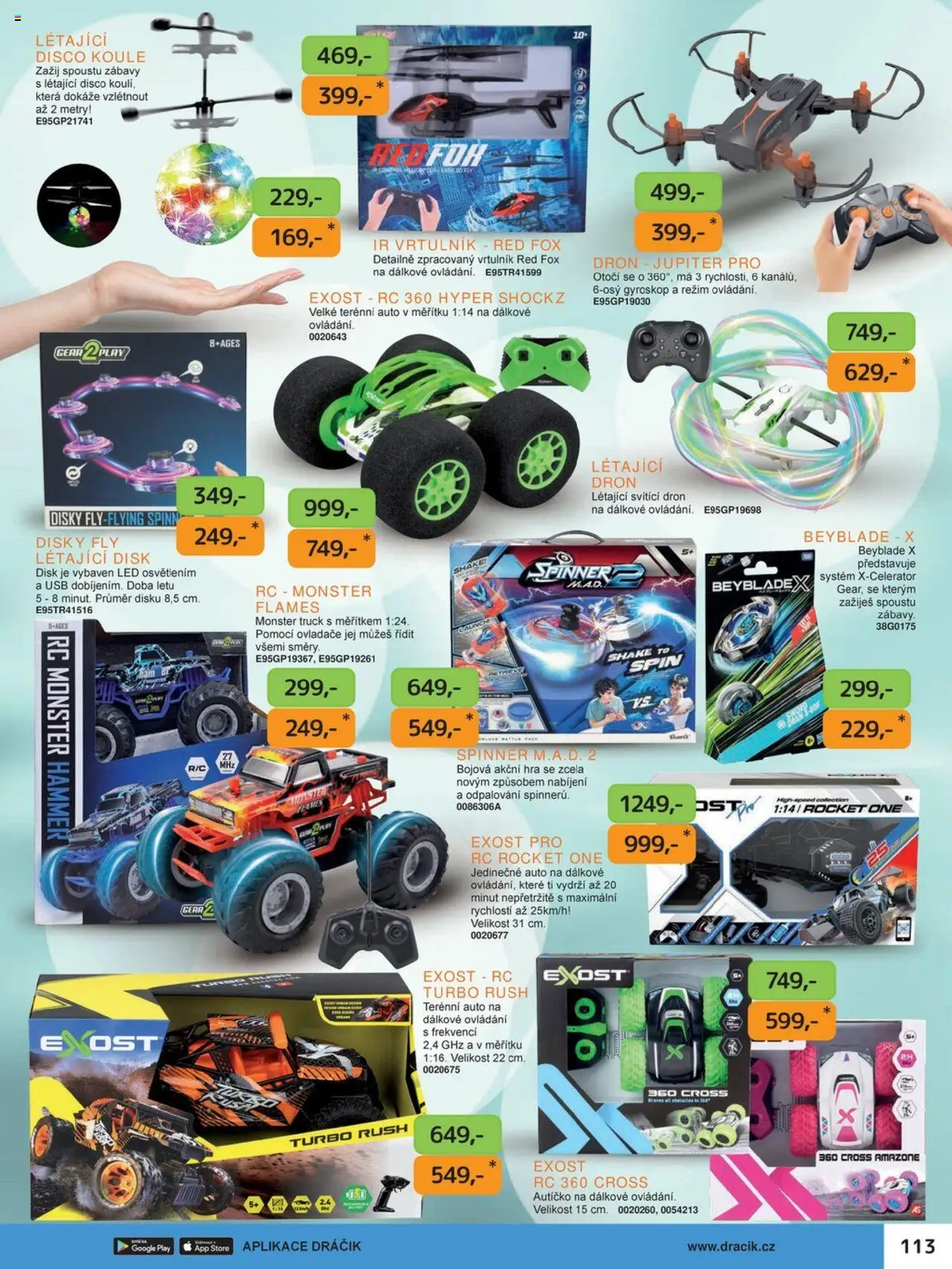 Dráčik leták od 03.10.2025 | Strana: 113 | Produkty: Monster, Auto na dálkové ovládání, USB, Dron