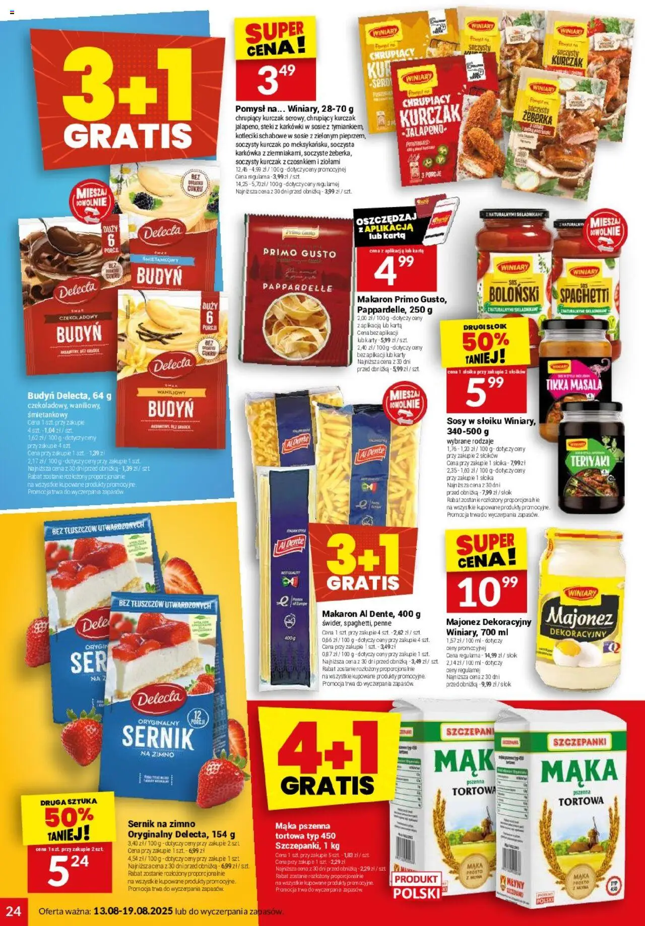 Twój Market Gazetka od 13.08.2025 | Strona: 24 | Produkty: Penne, Tikka masala, Makaron, Majonez
