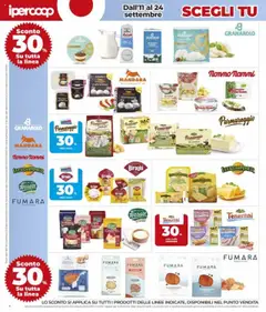 Volantino Ipercoop del 11.09.2025 | Pagina: 8 | Prodotti: Salmone, Latte, Burro, Parmigiano