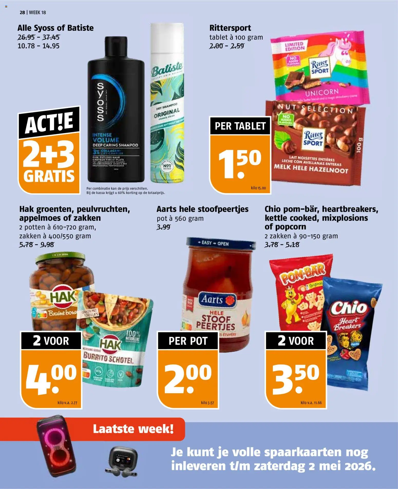 {H1} | Pagina: 28 | Producten: Melk, Kan, Burrito, Shampoo