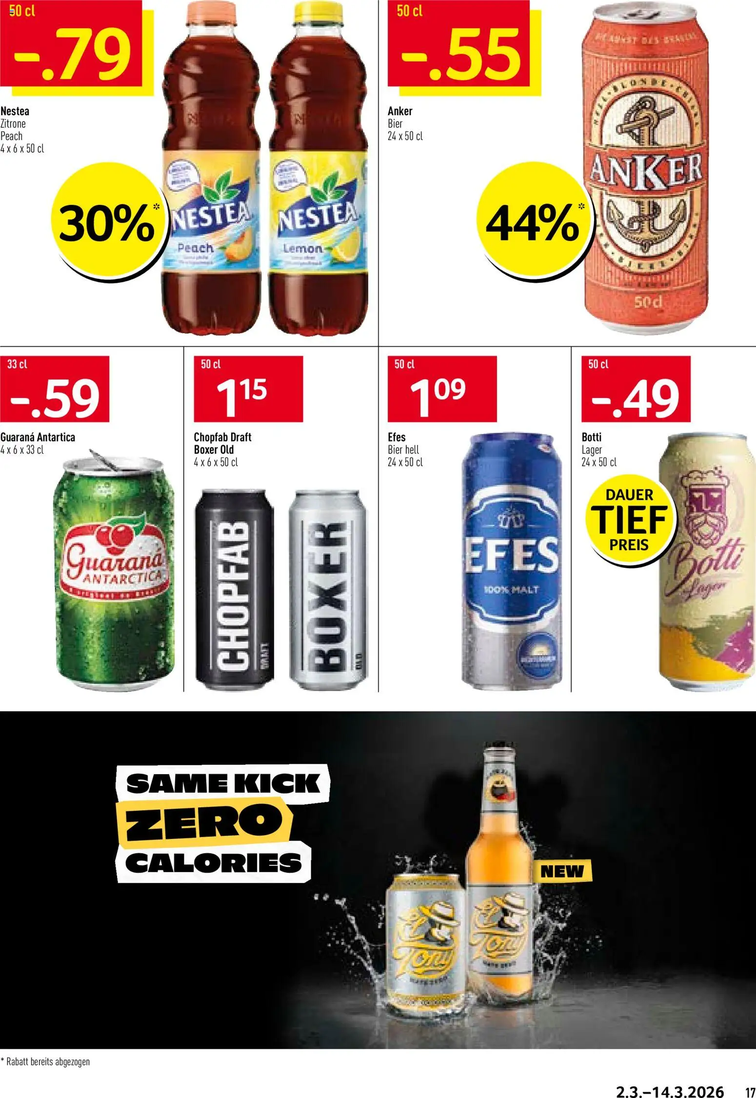 Prodega Aktionen Take Away – gültig ab 02.03.2026 | Seite: 17 | Produkte: Bier, Boxer, Zitrone